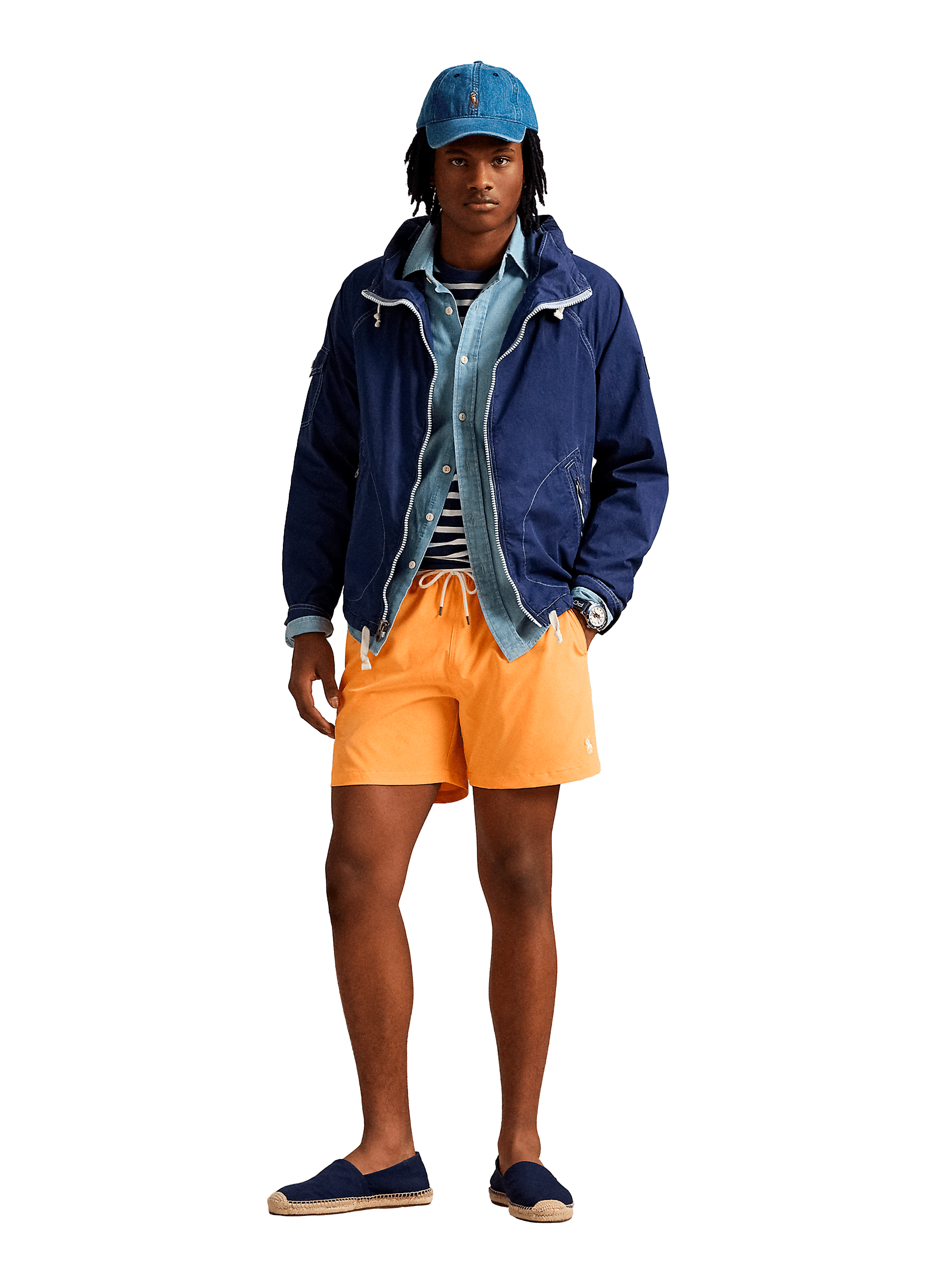 Solid color swim shorts POLO RALPH LAUREN Orange