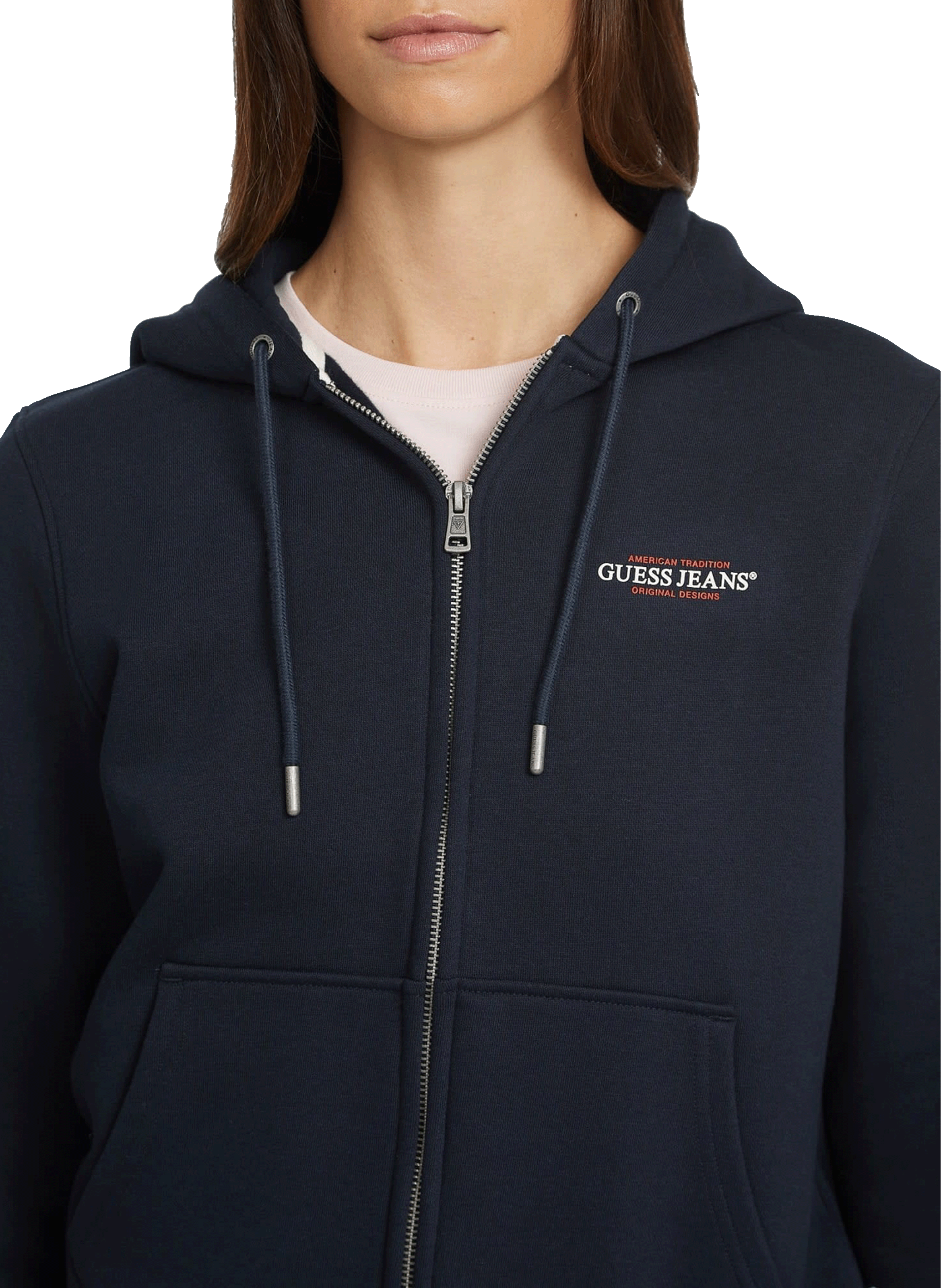 Cotton sweatshirt GUESS Blue