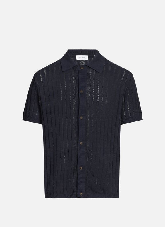 Chemise en maille Bleu by LES DEUX LES DEUX Chemise en maille Bleu