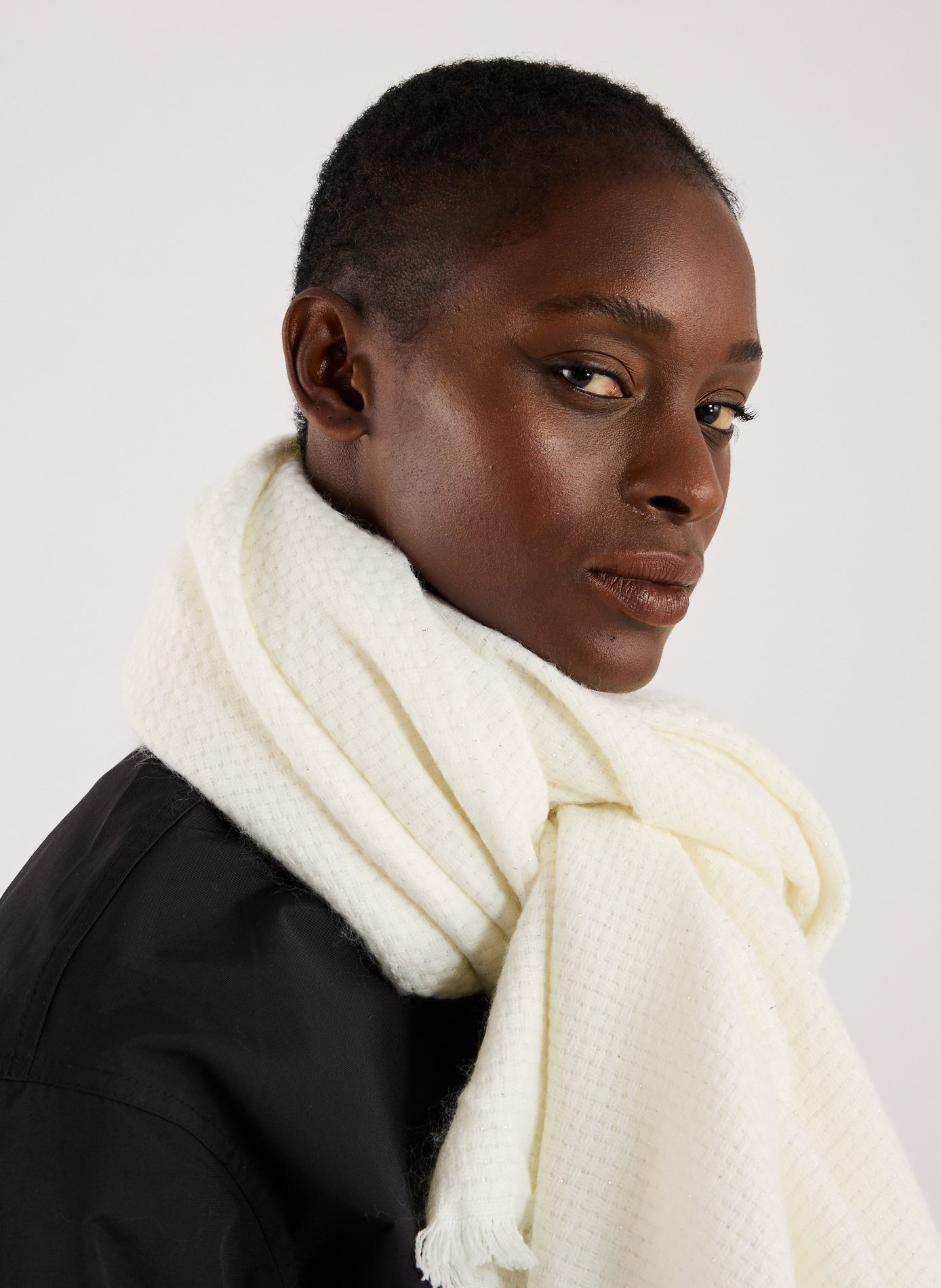 Sequined scarf AU PRINTEMPS PARIS Beige