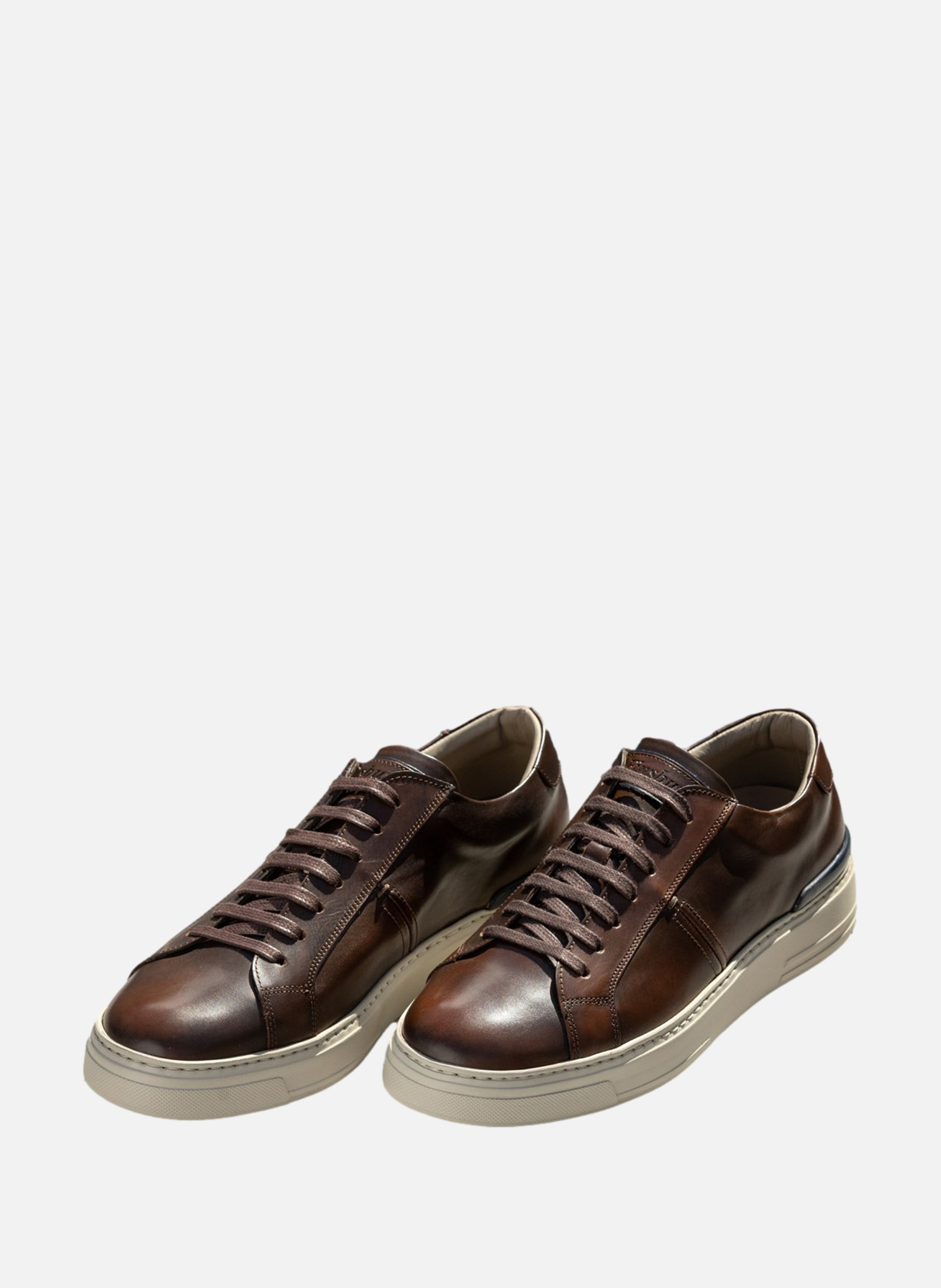 Sneakers cuir riva FINSBURY Marron