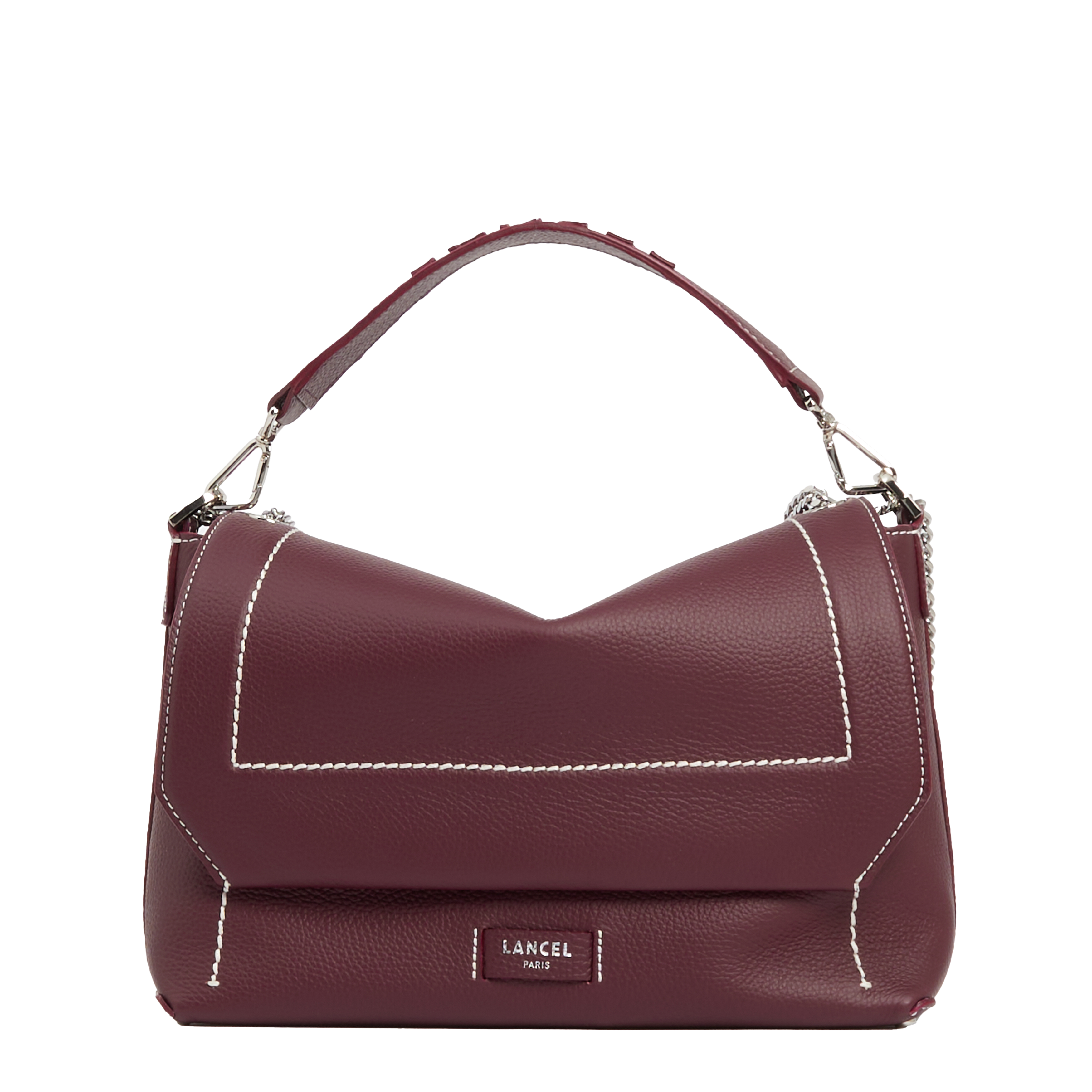 Sac rabat l ninon soft de lancel en cuir  Cassis