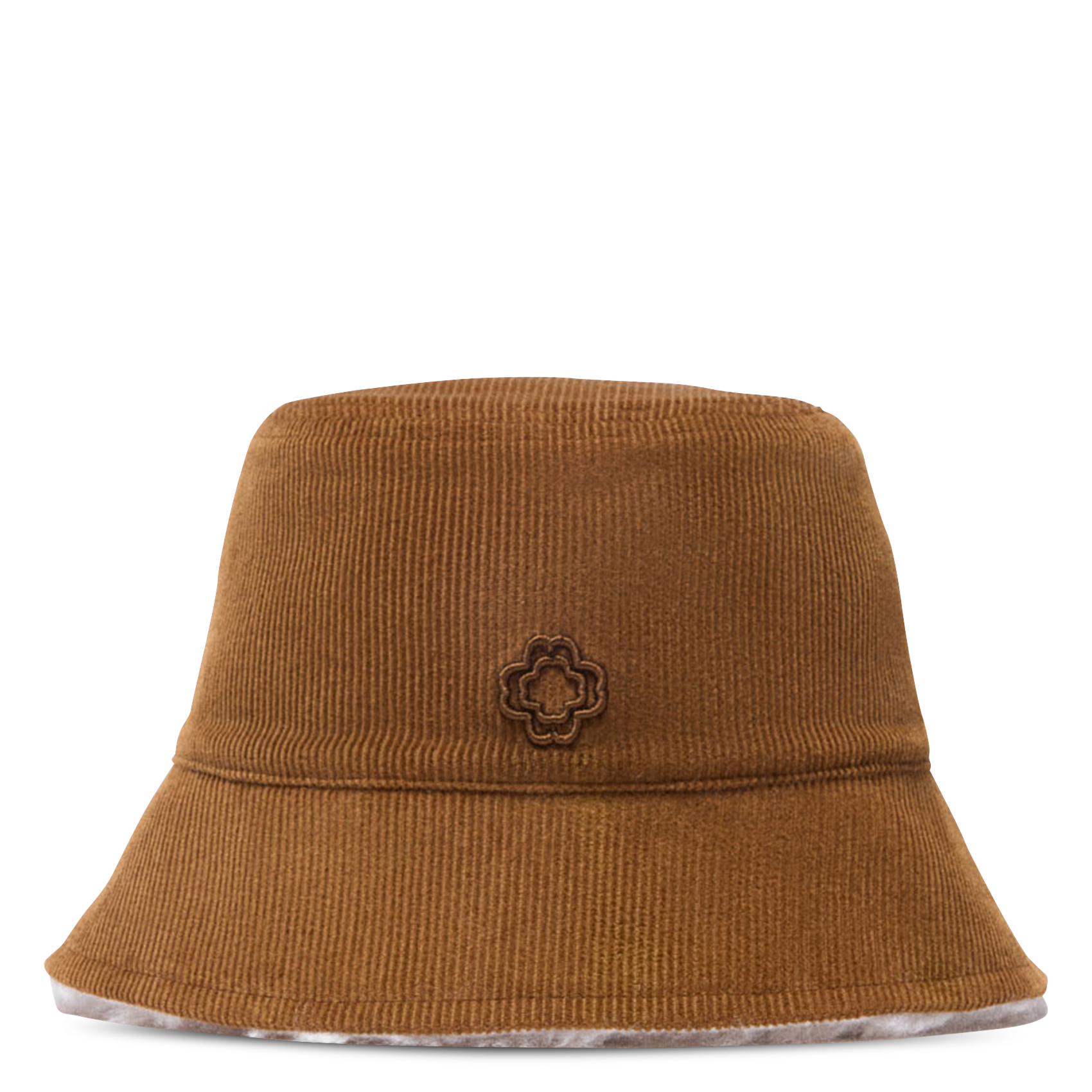 Bob côtelé en coton MAJE Marron