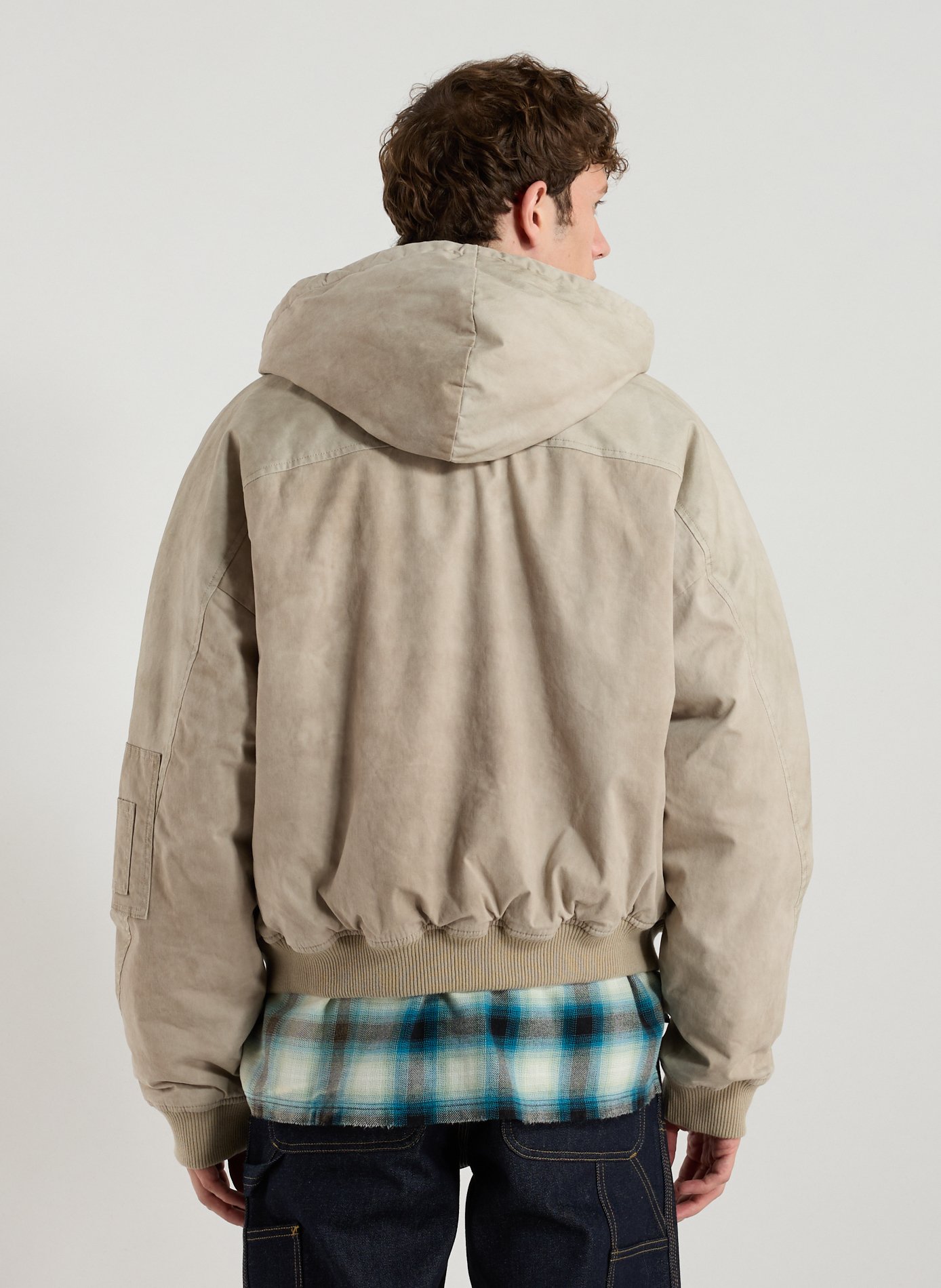 Hooded cotton jacket REPRESENT Beige