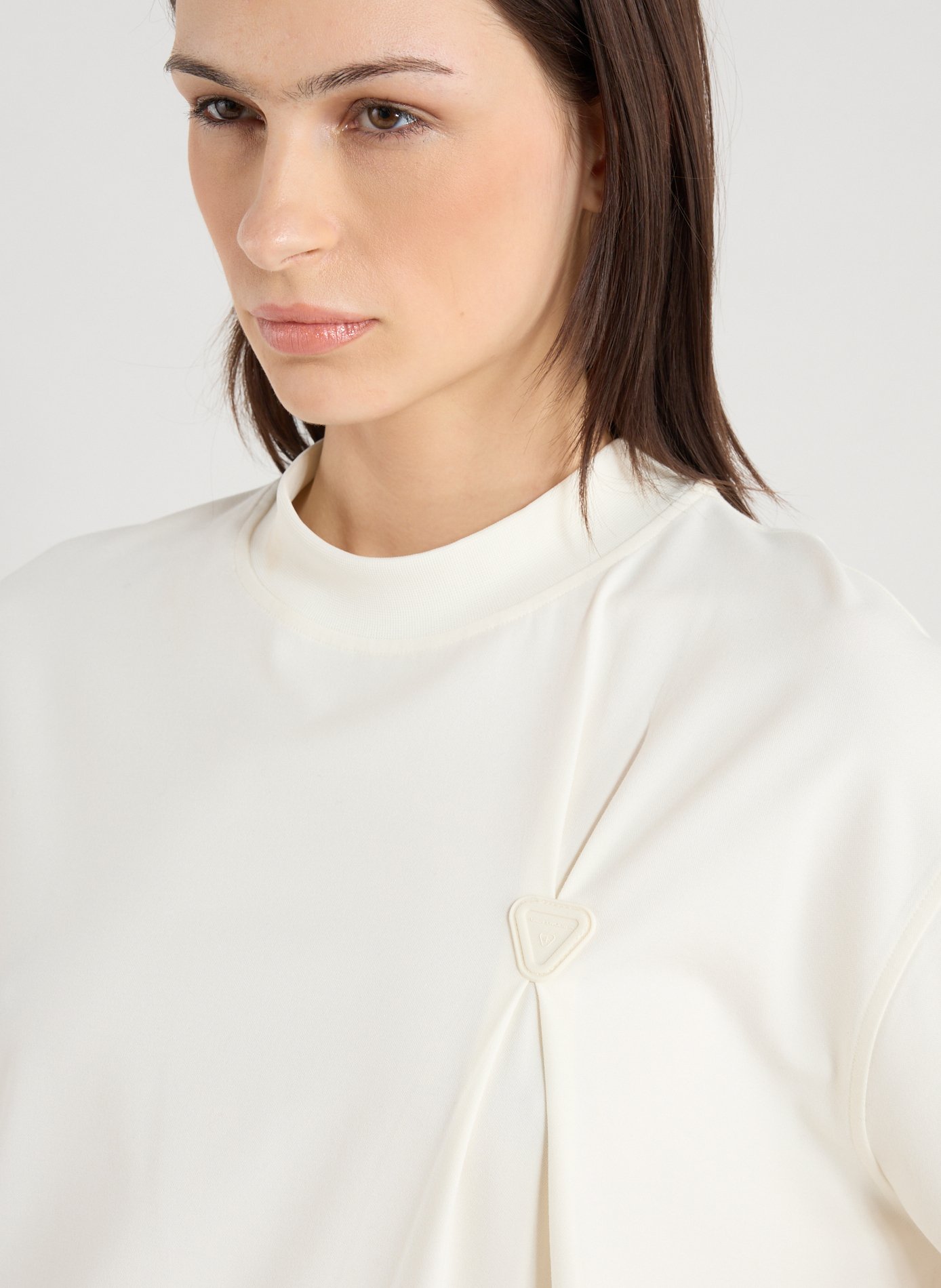 Oversized t-shirt in blended viscose GERTRUDE ET GASTON Beige