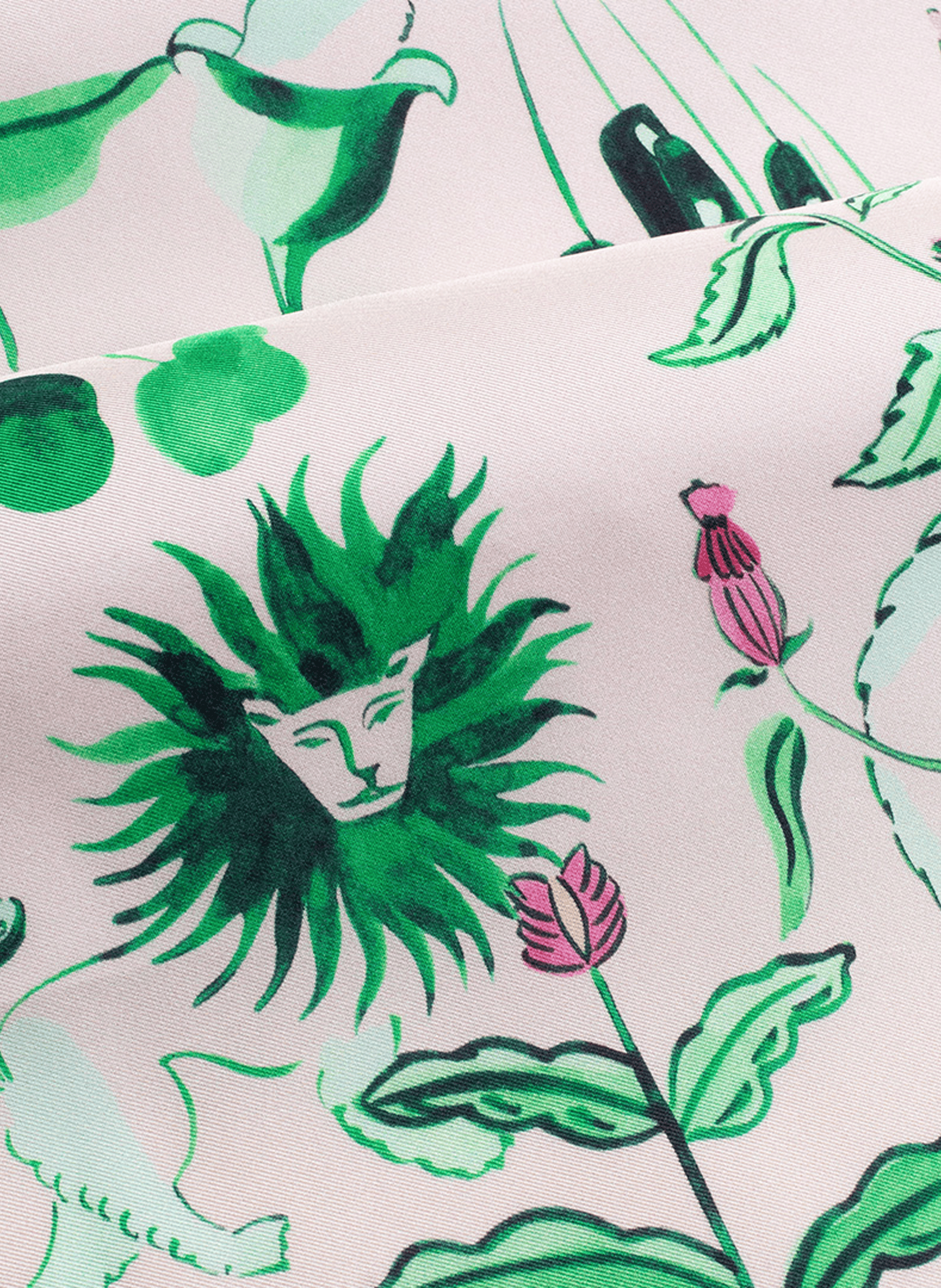 Toile Fantastique- Carré 45 imprimé en soie PETITJEAN PARIS Multicolore