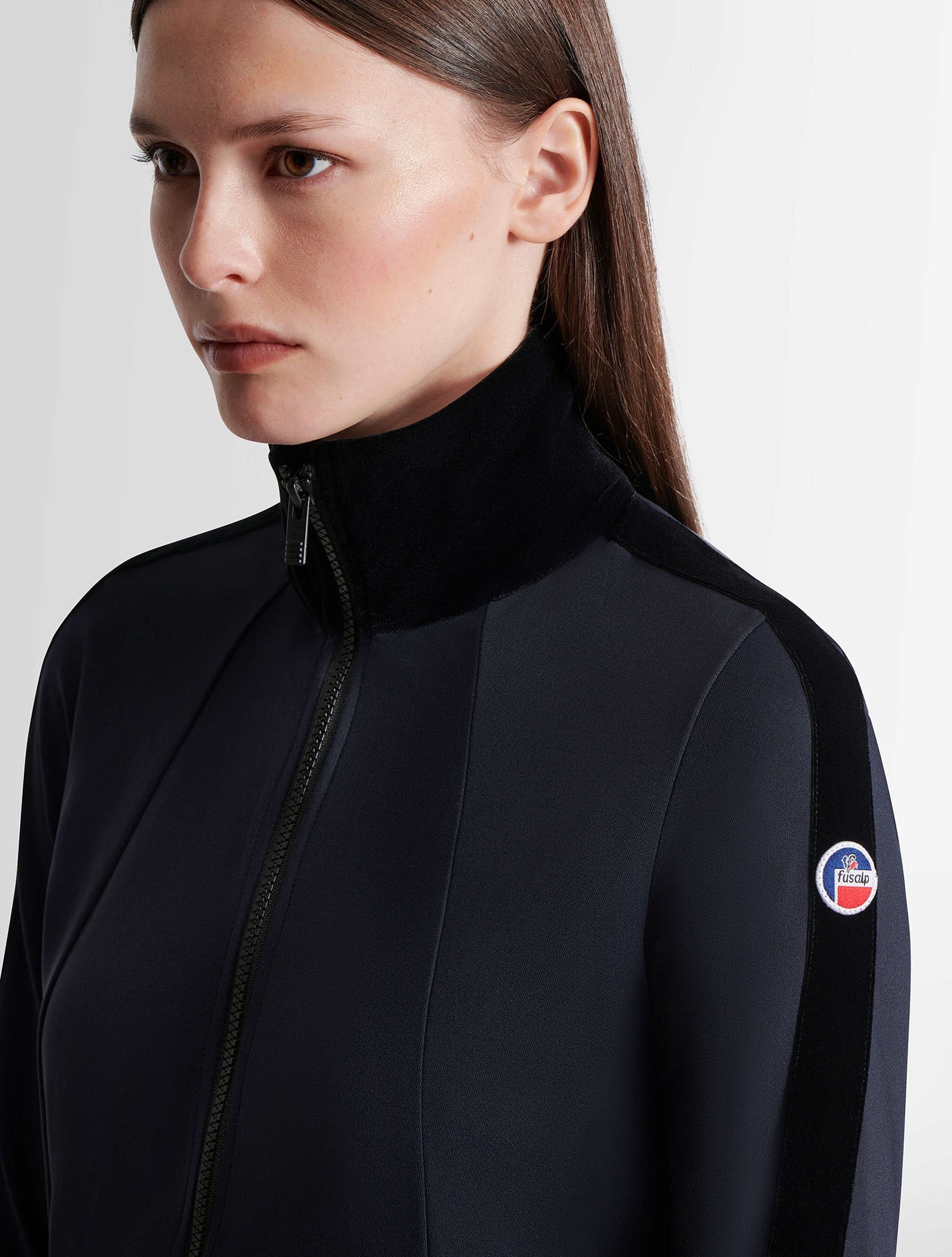 Veste technique stellaria col montant coupe ajustée FUSALP Bleu