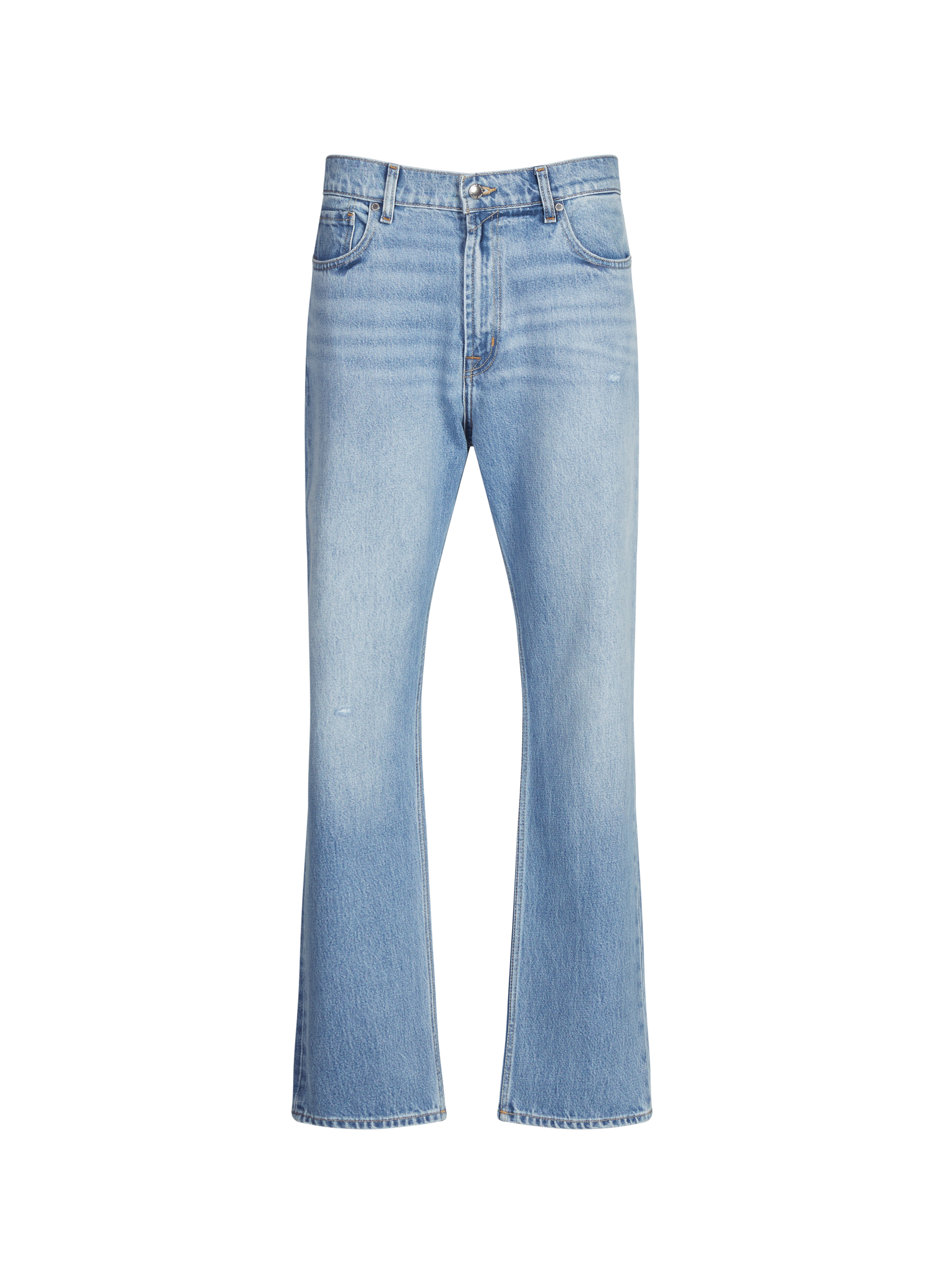 Straight cotton jeans 7 FOR ALL MANKIND Blue