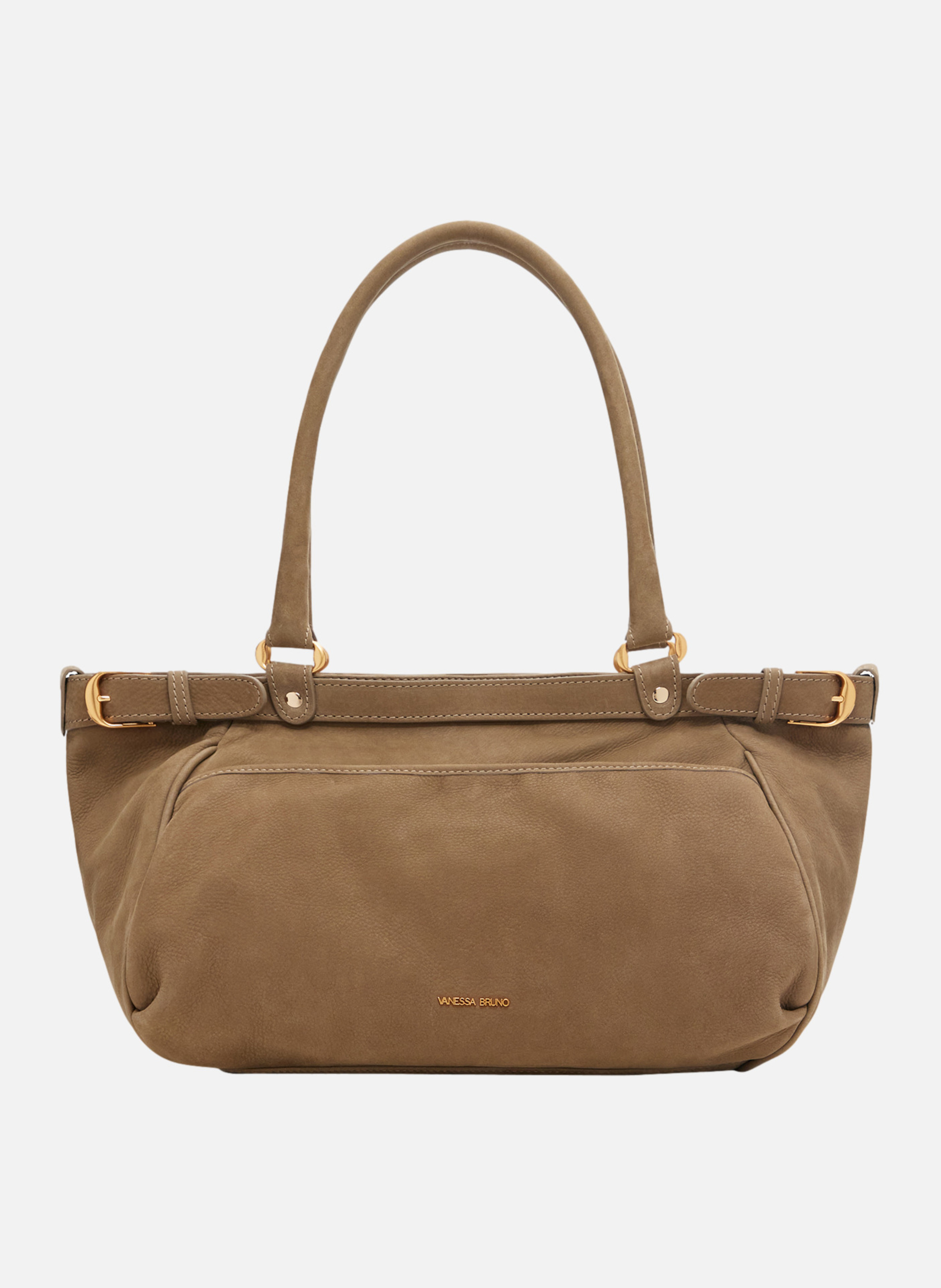 Grand sac lune en cuir VANESSA BRUNO Gris