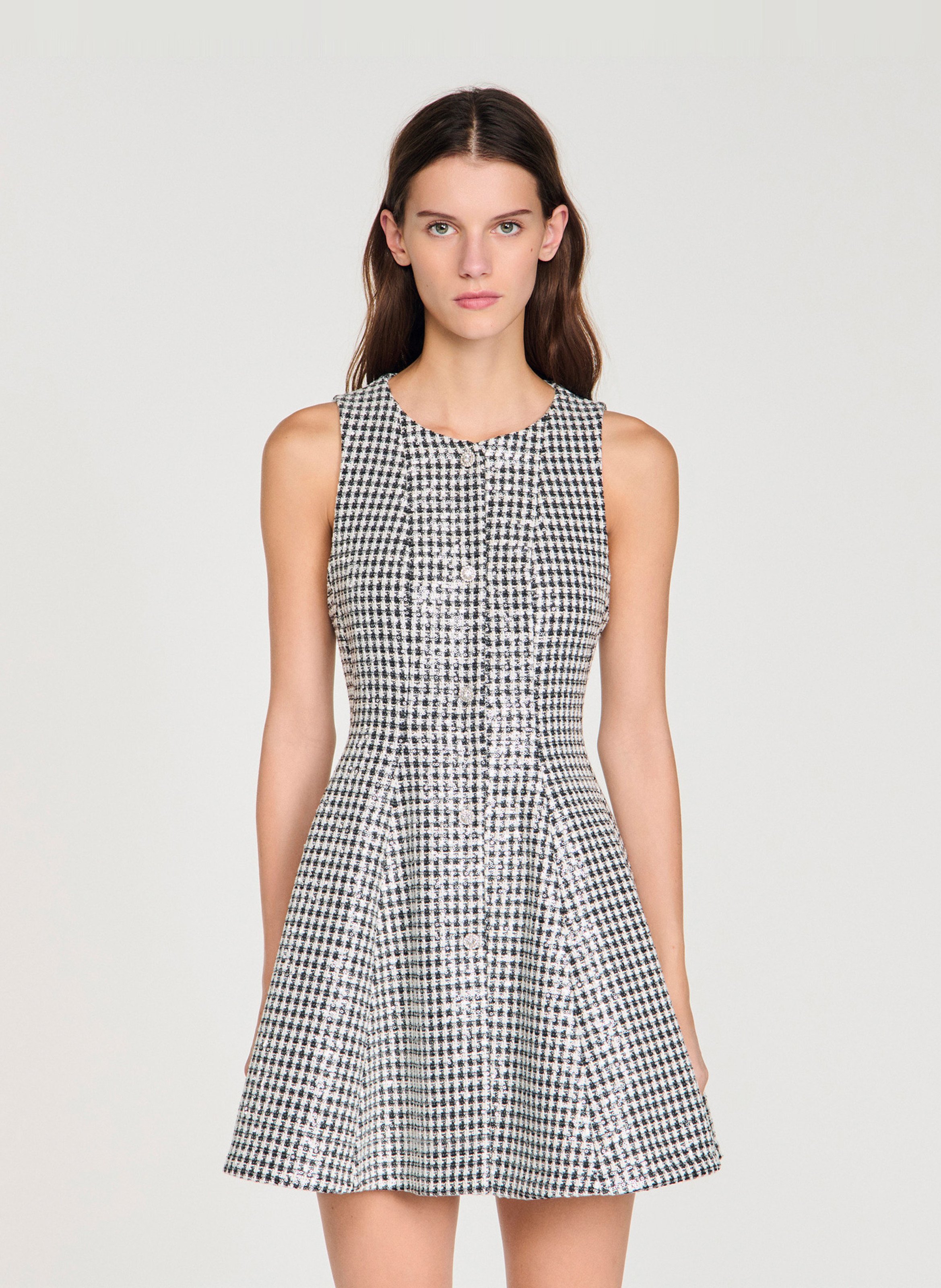 Robe courte col rond SANDRO Noir