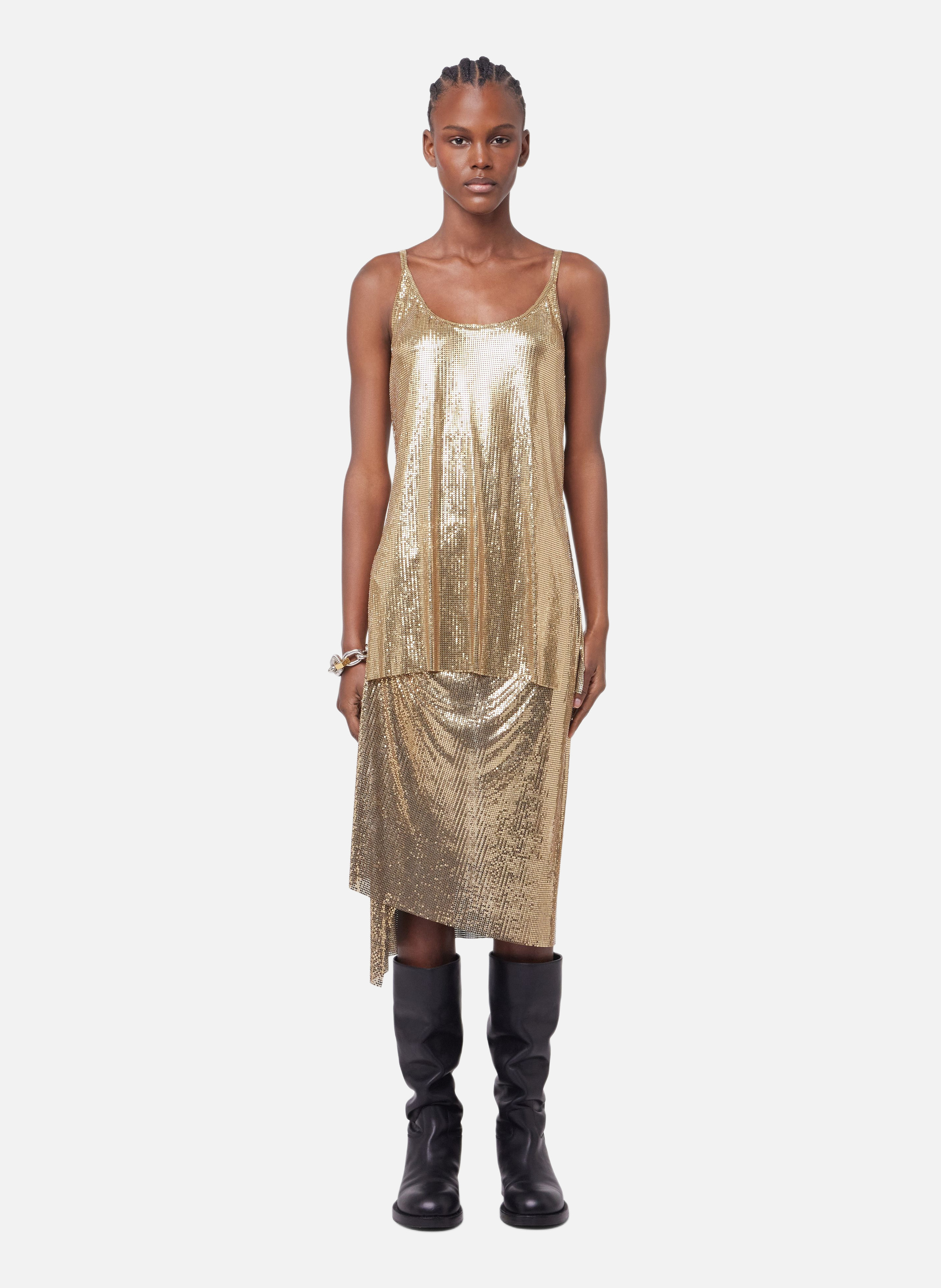 Débardeur en mesh RABANNE Doré