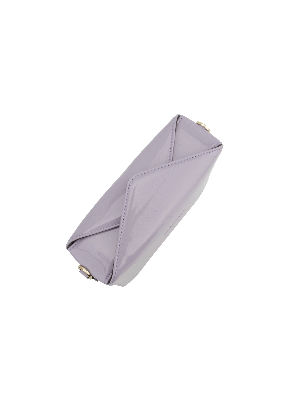 Cassetta vernis | sac porté épaule en cuir de vachette POURCHET Violet