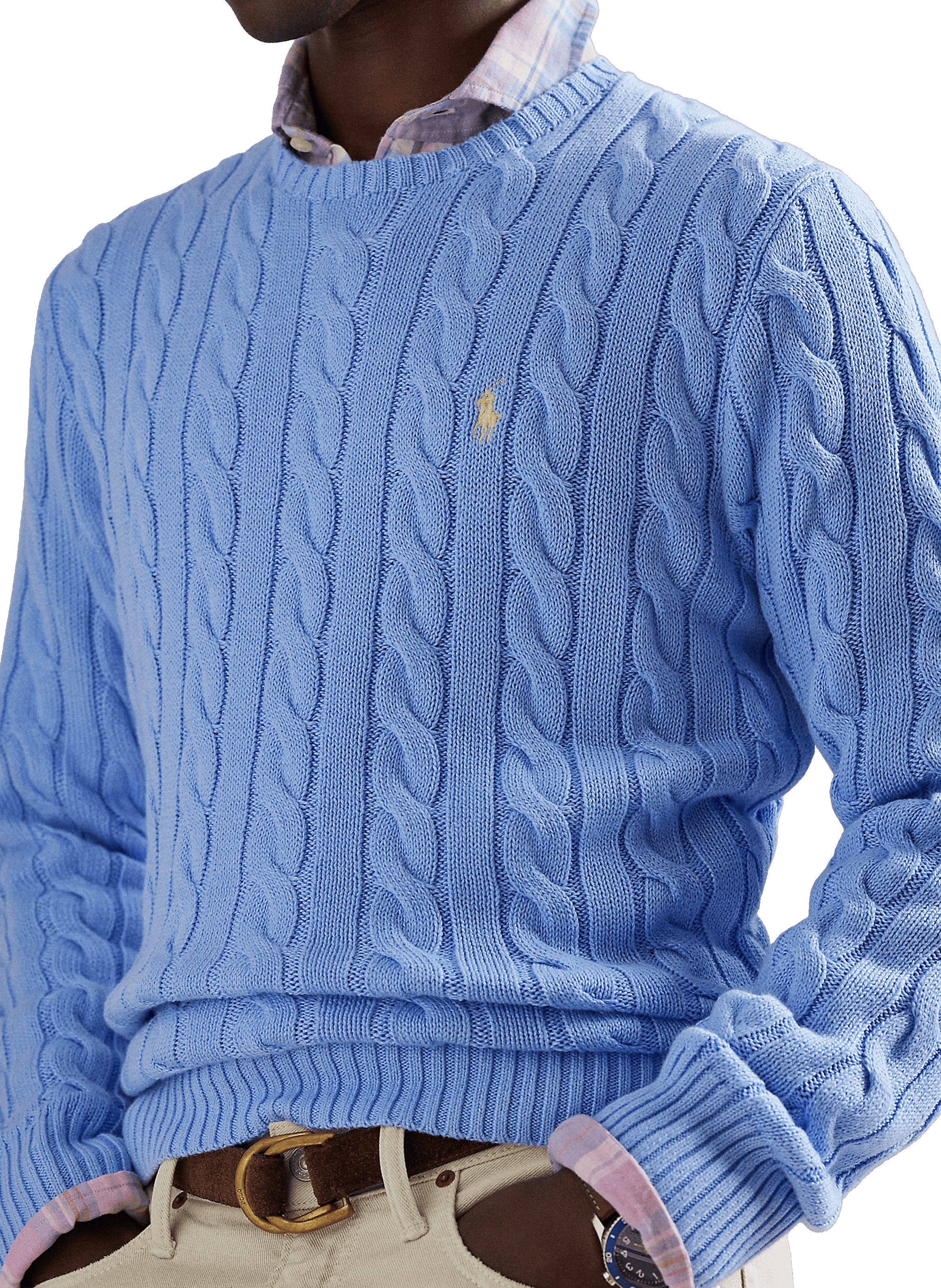 Cable knit jumper Blue