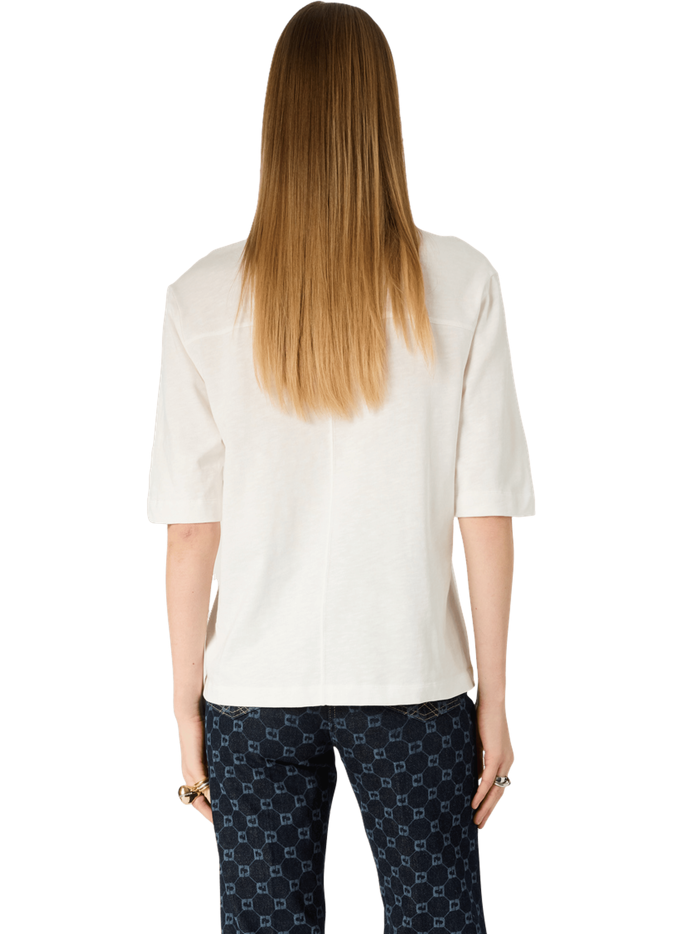 T-shirt V en coton - MARISA GERARD DAREL Blanc