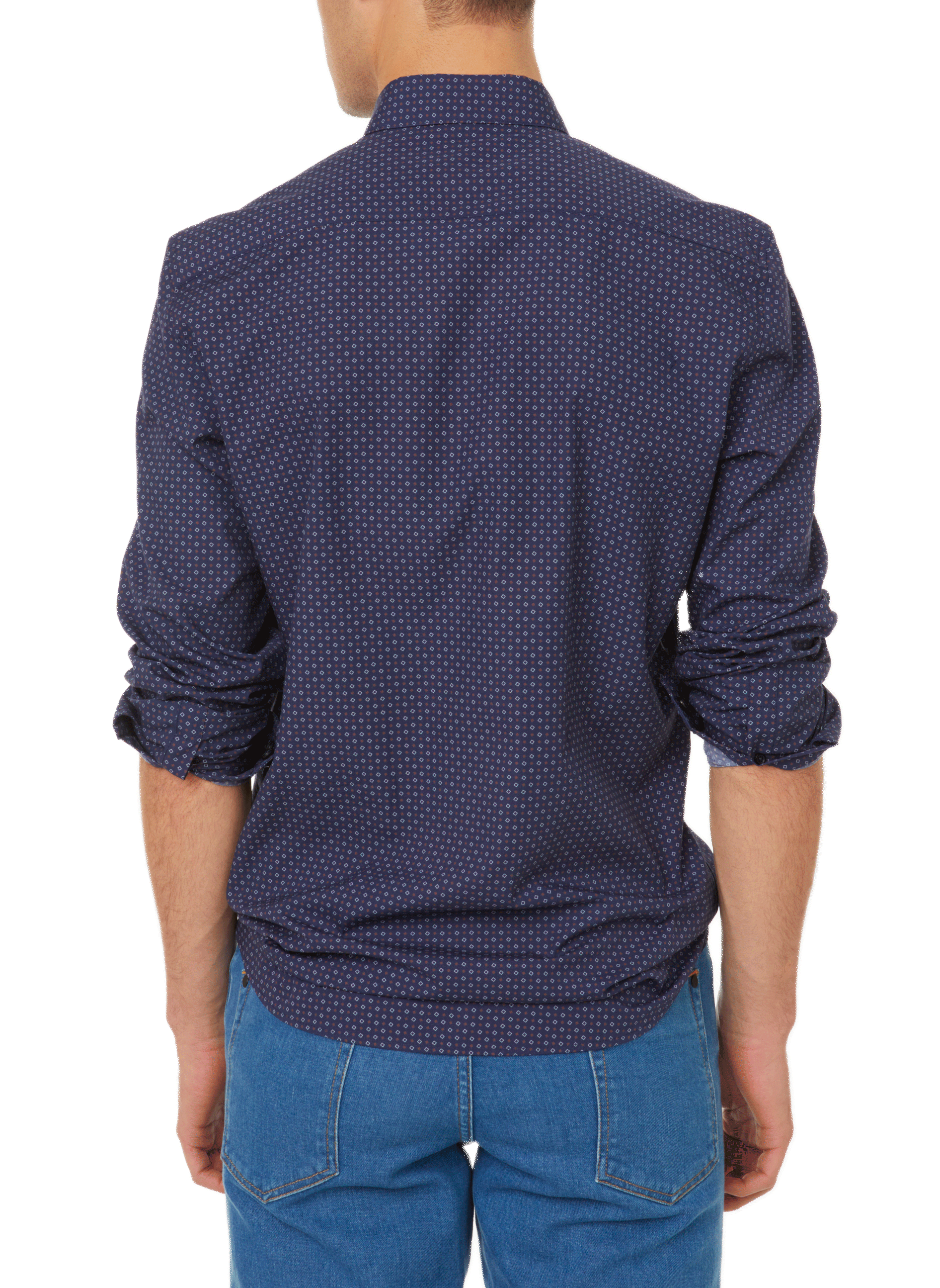 Printed cotton poplin shirt AU PRINTEMPS PARIS Multicolour