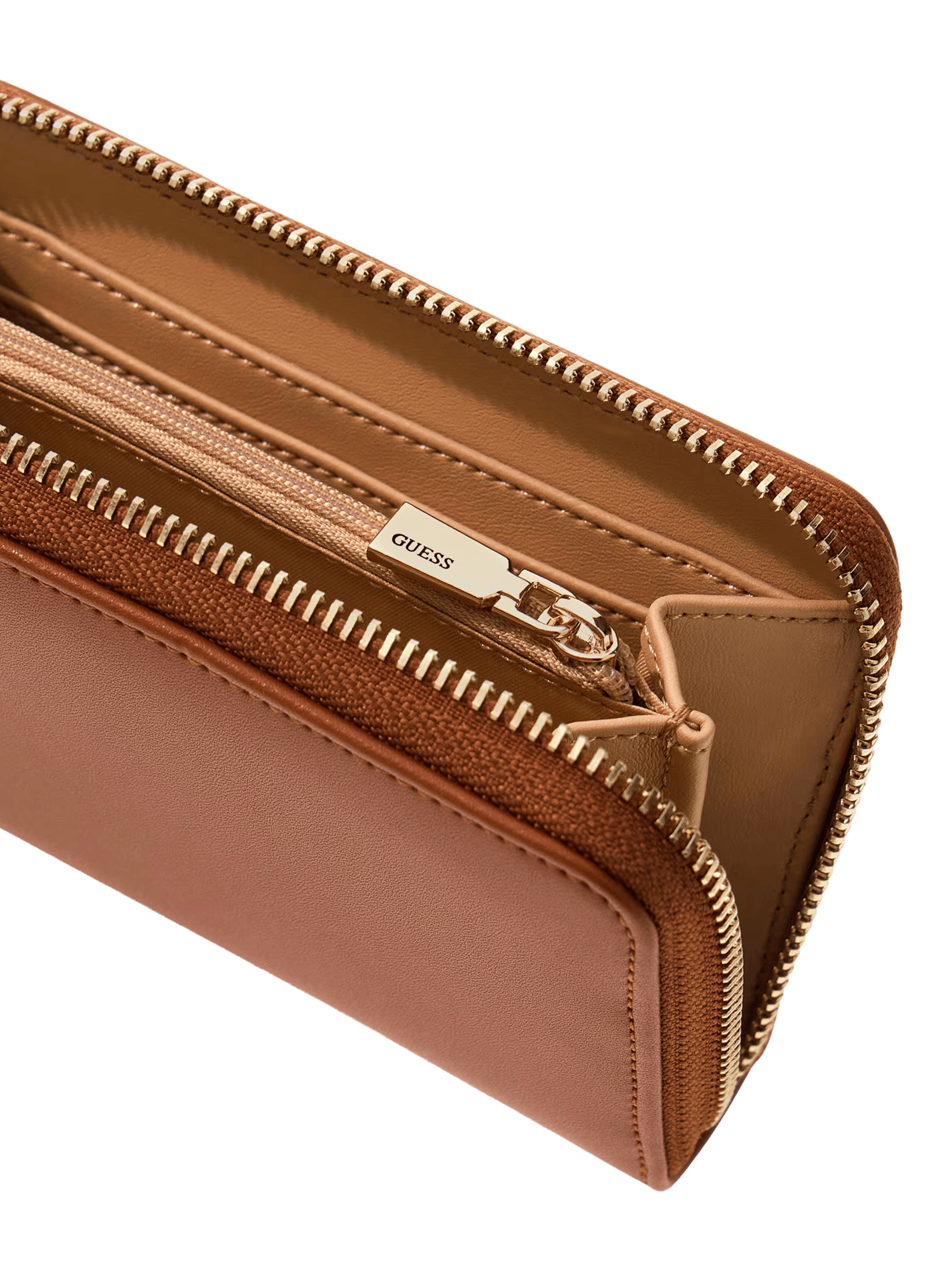 Portefeuille à logo GUESS Marron