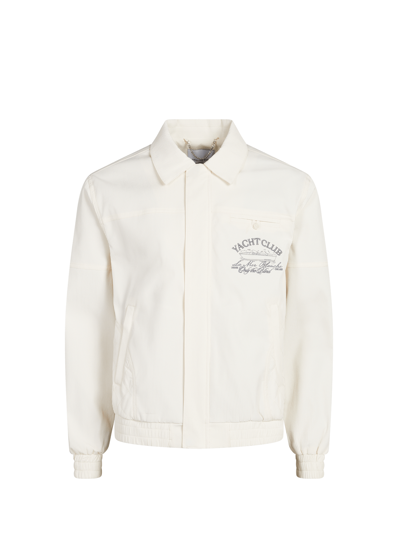 Embroidered White Club Jacket ONLY THE BLIND Multicolour