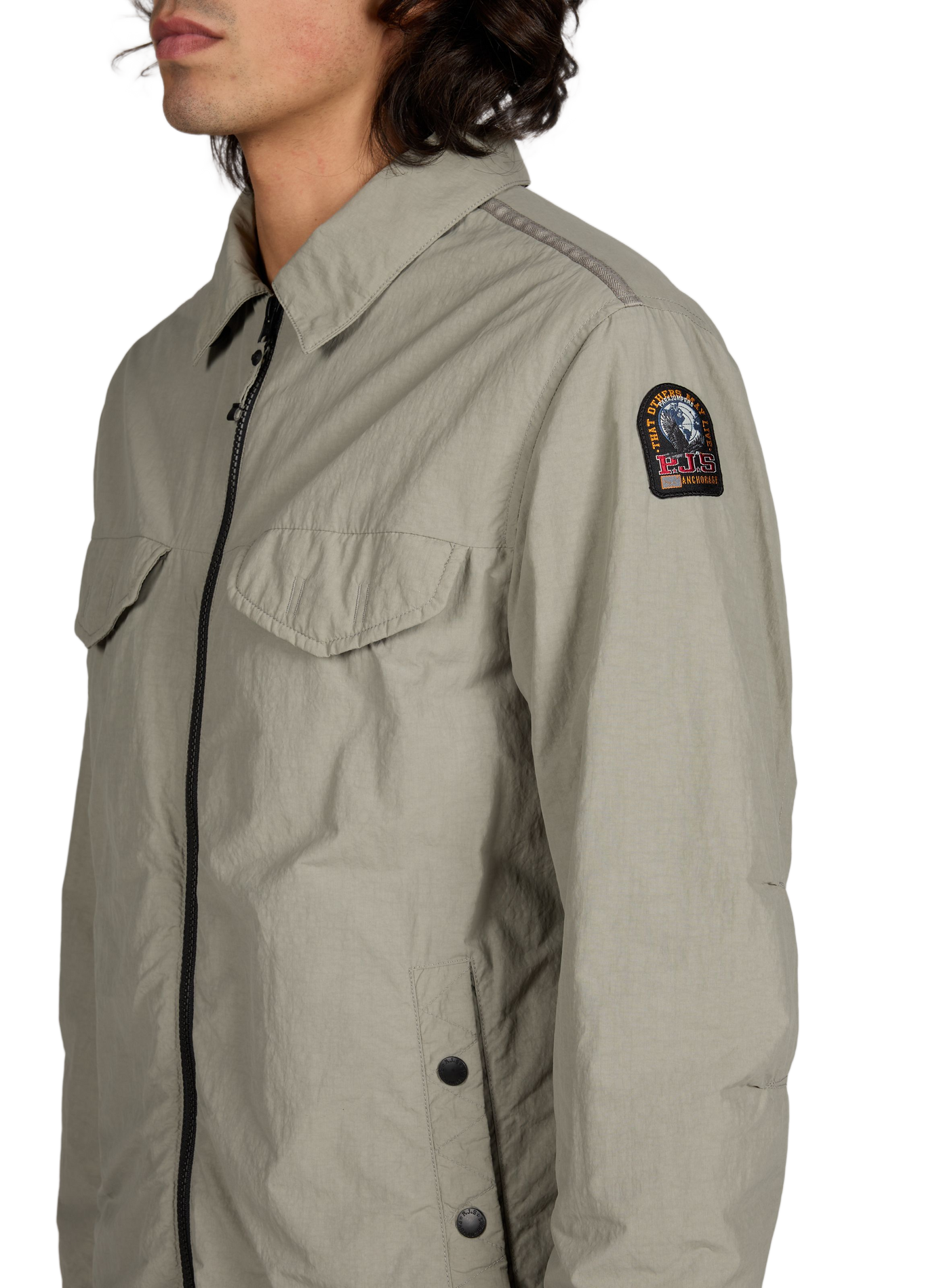 Blouson Evander à col montant boutonné PARAJUMPERS Gris