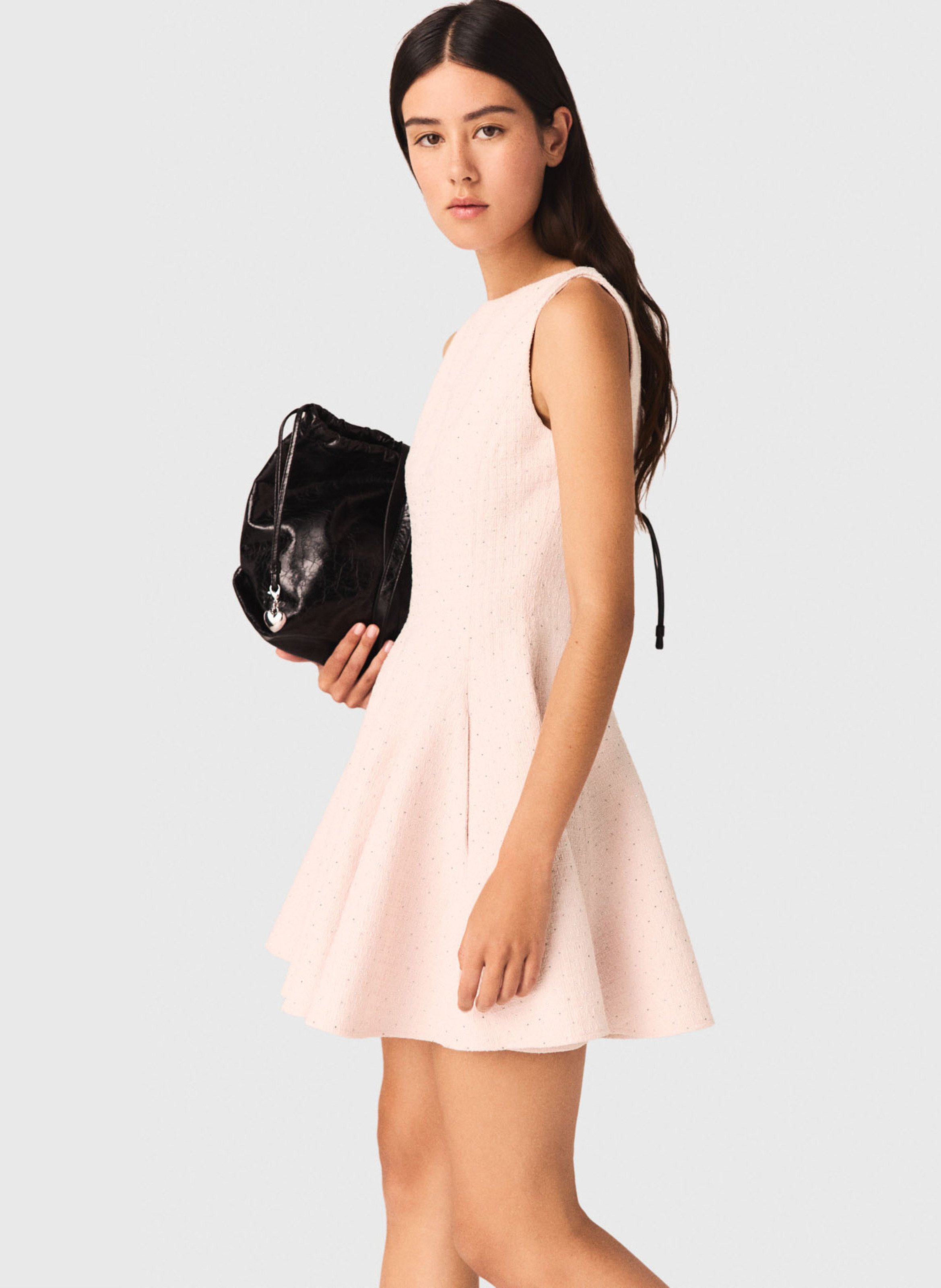 Robe courte évasée MAJE Rose