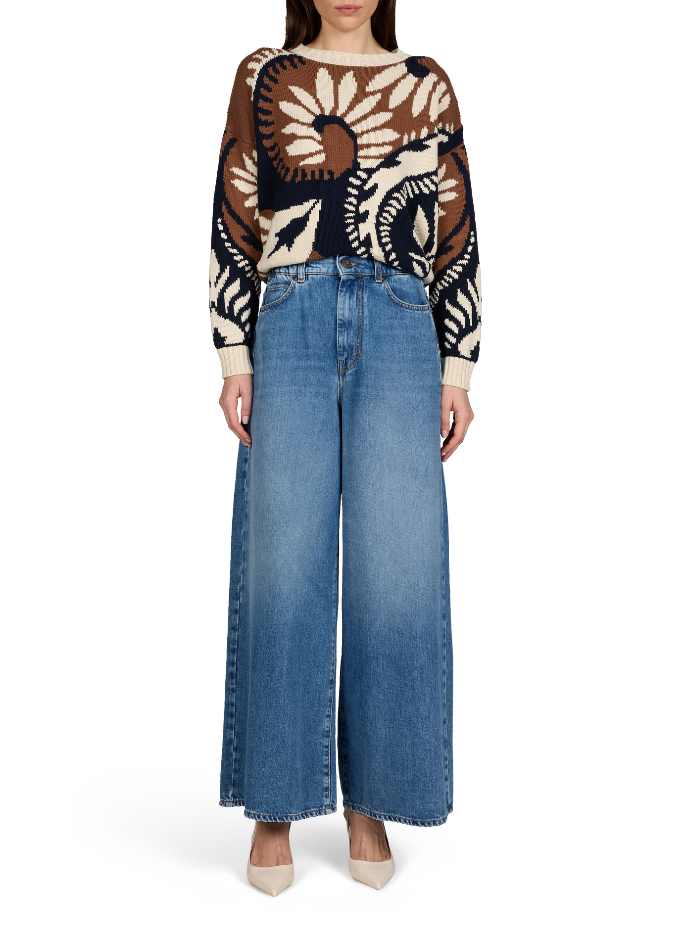 Jean large en coton MAX MARA WEEK END Bleu