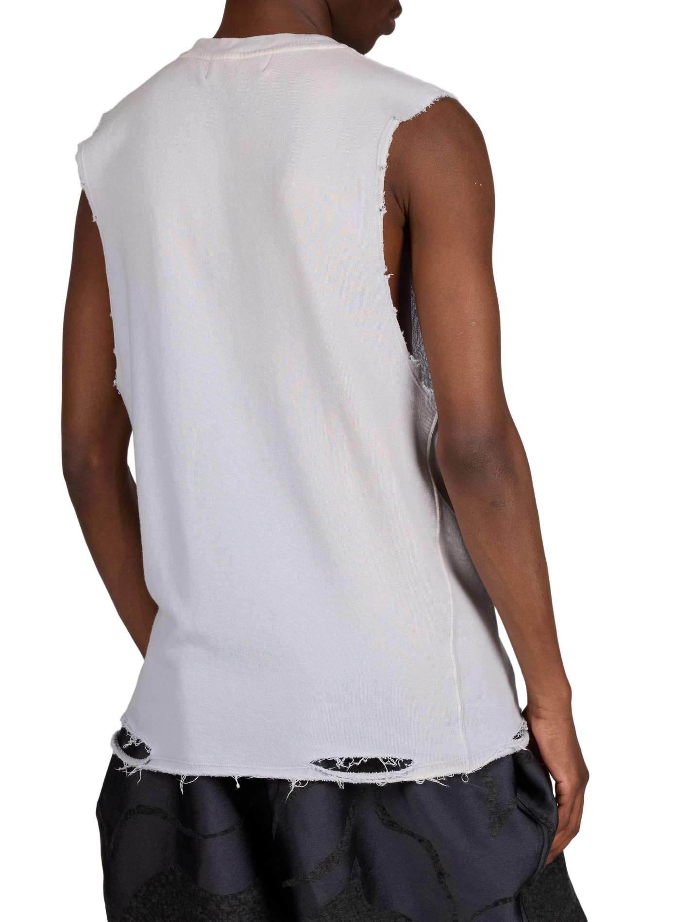 Ripped cotton tank top CALEB Grey
