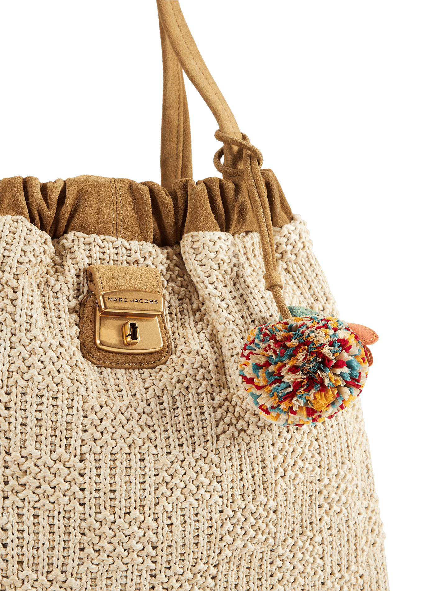 Sac à main raphia avec charms MARC JACOBS Beige