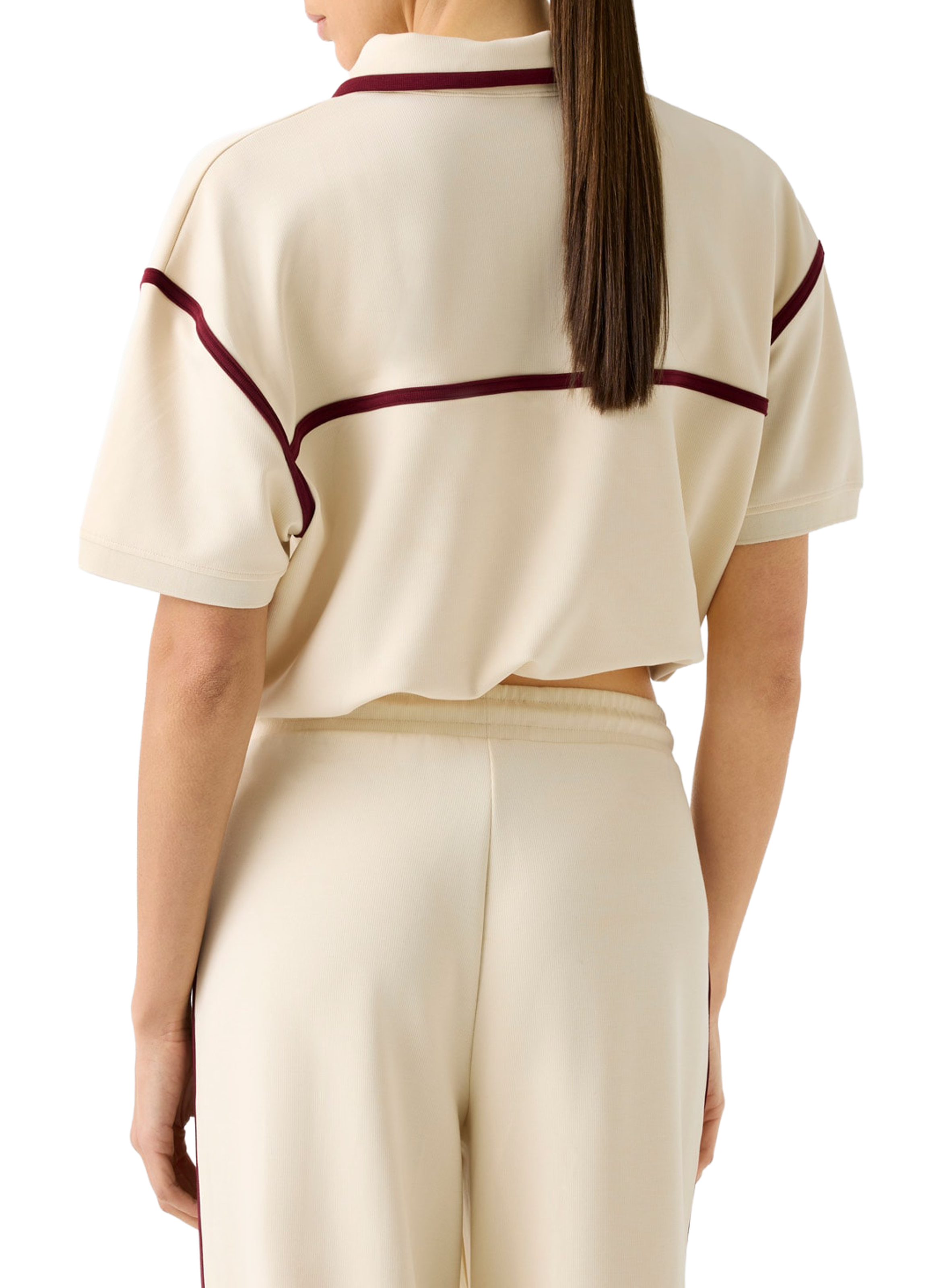 Short Polo with Contrast Stitching GUESS White