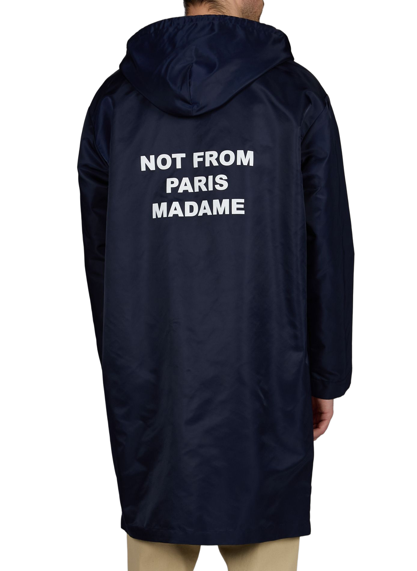 Parka with logo on chest and back DROLE DE MONSIEUR Blue