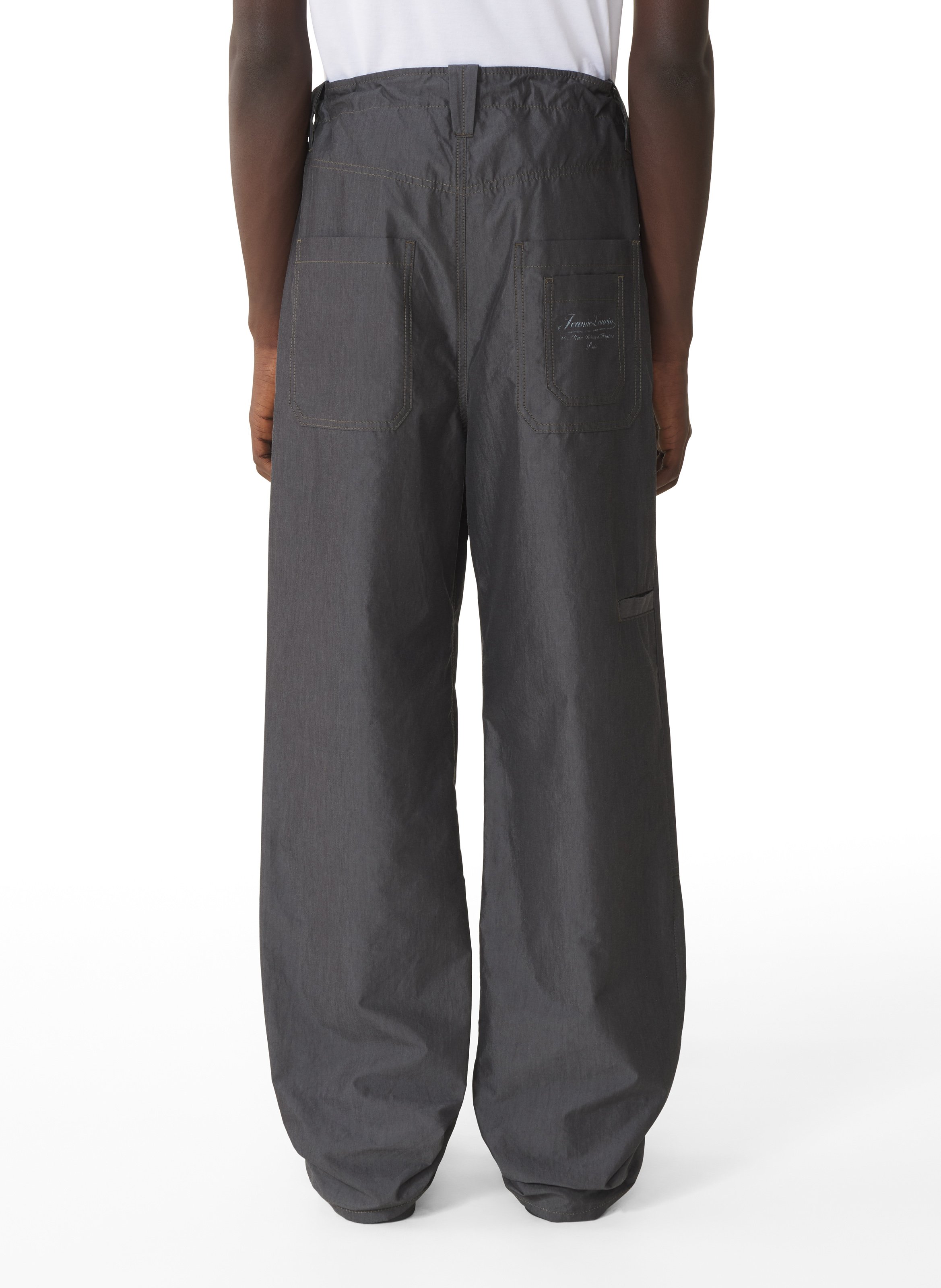 Pantalon large en chambray LANVIN Noir