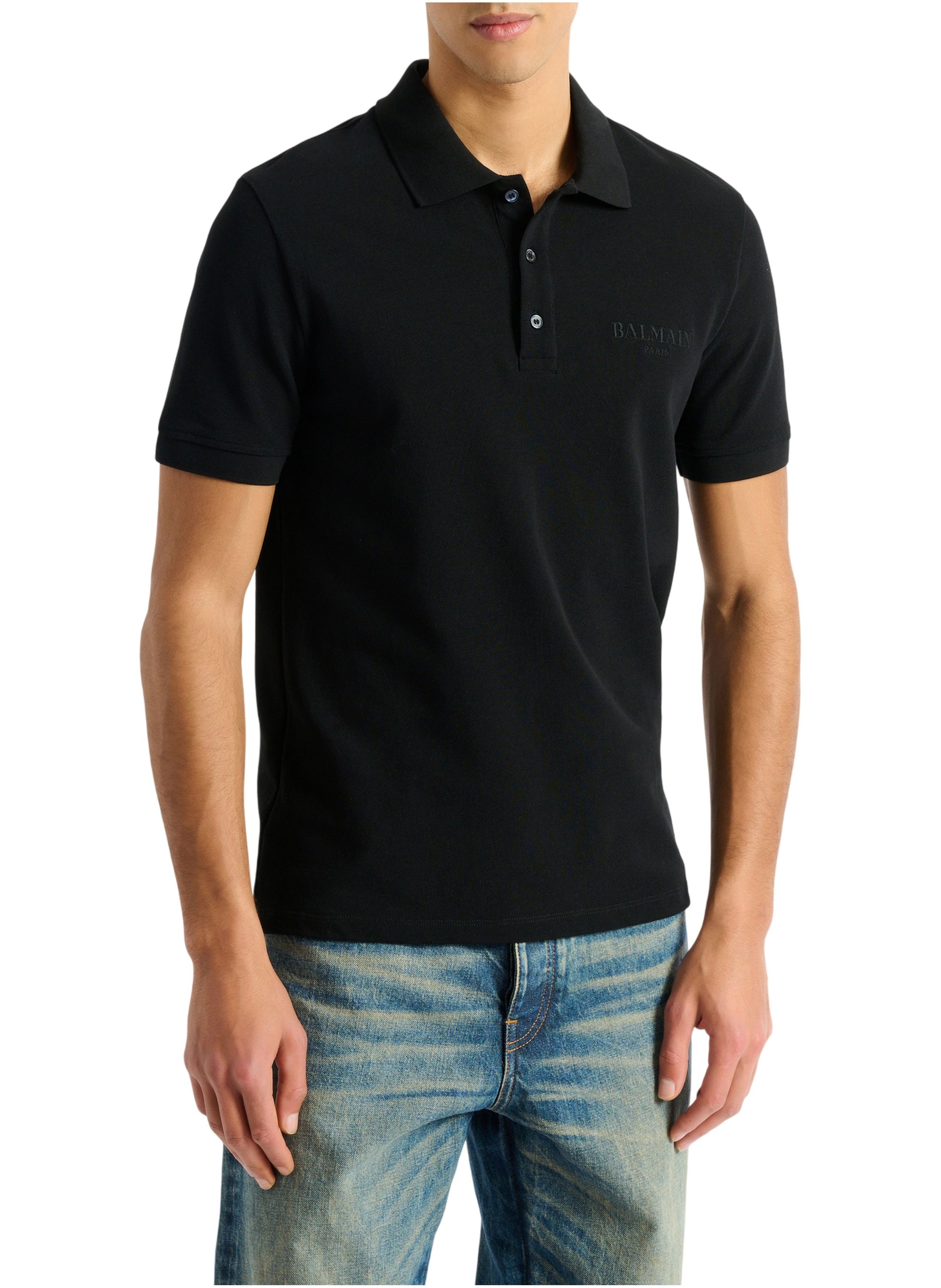 Polo balmain vintage brodé BALMAIN Noir