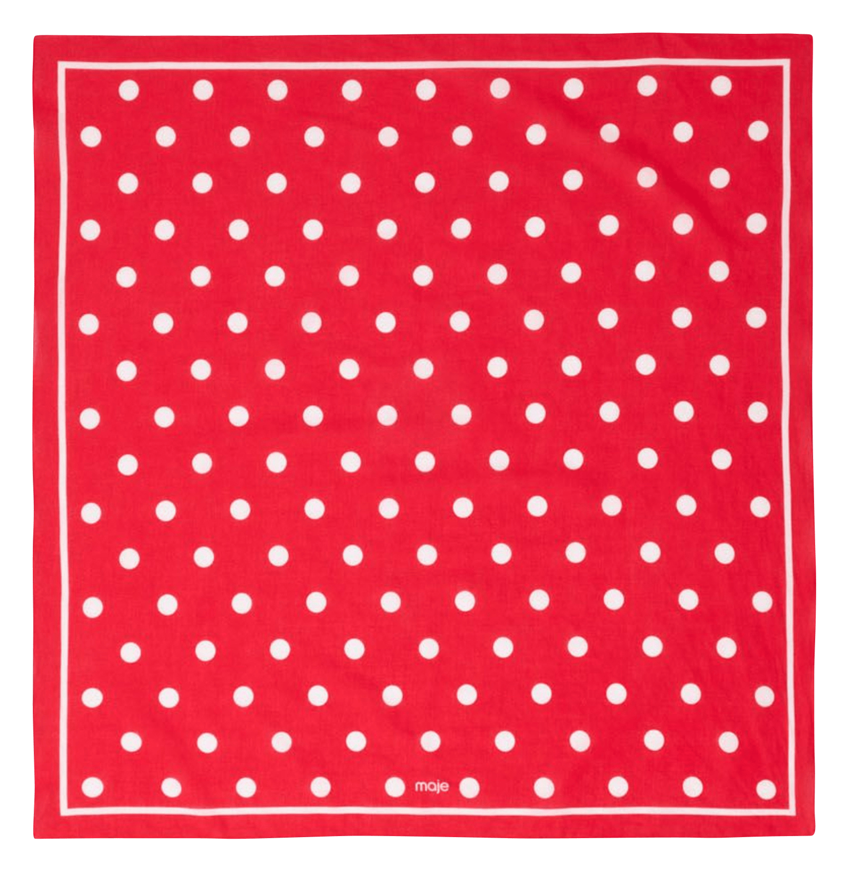 Foulard à pois en coton | Rouge MAJE Femme