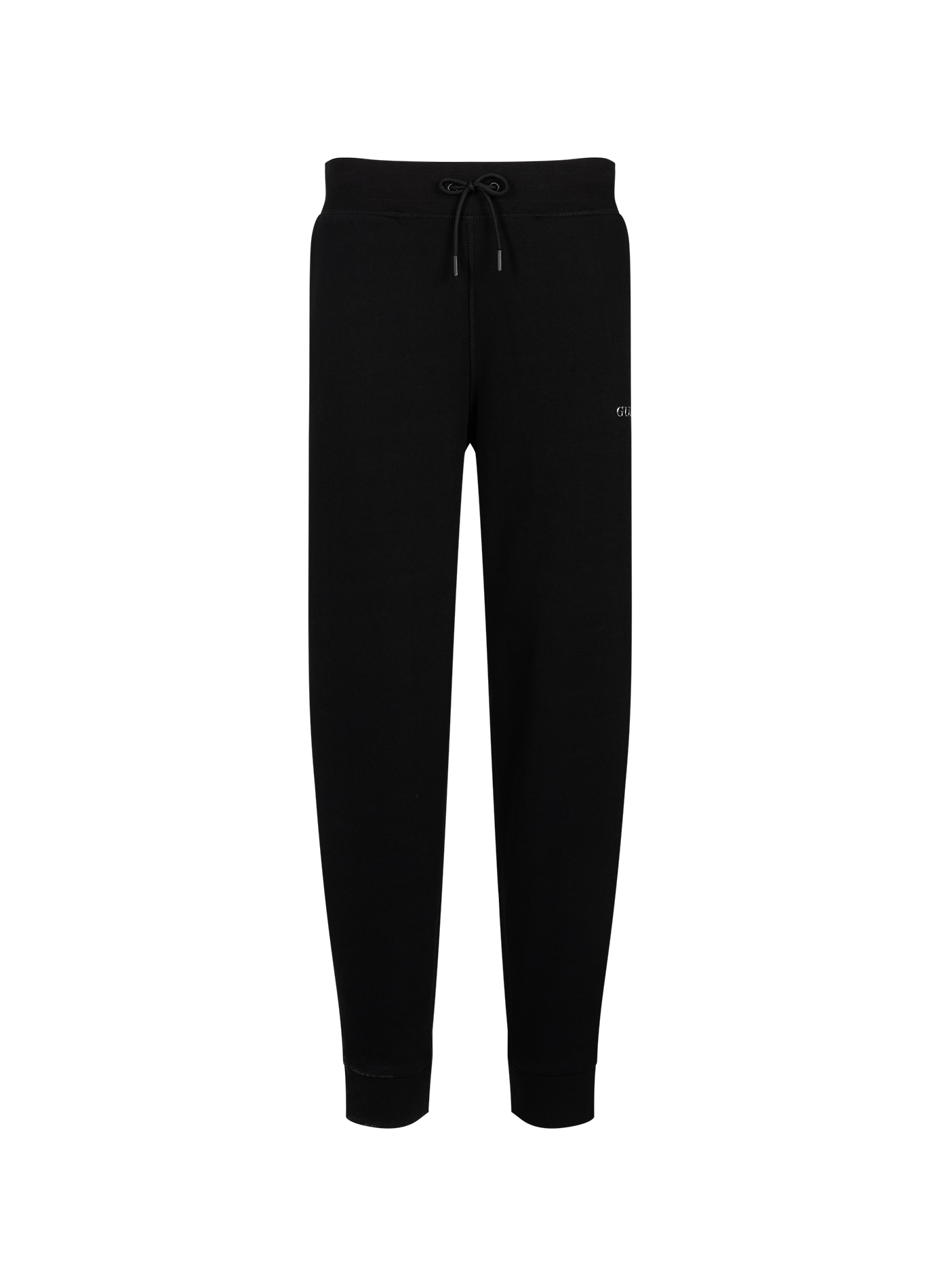 Solid color blended cotton jogging pants GUESS Black