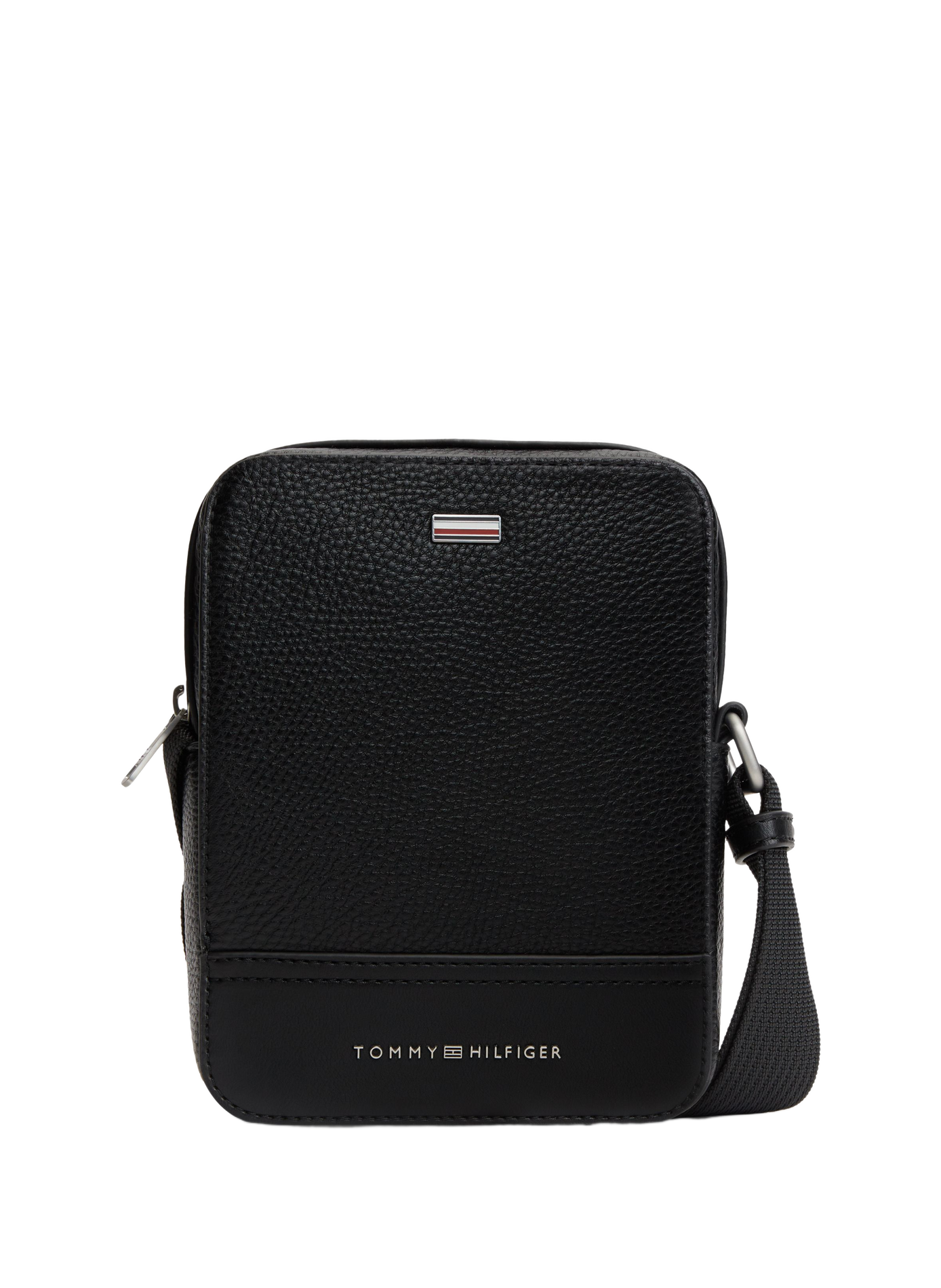 Schultertasche aus Kalbsleder TOMMY HILFIGER Schwarz