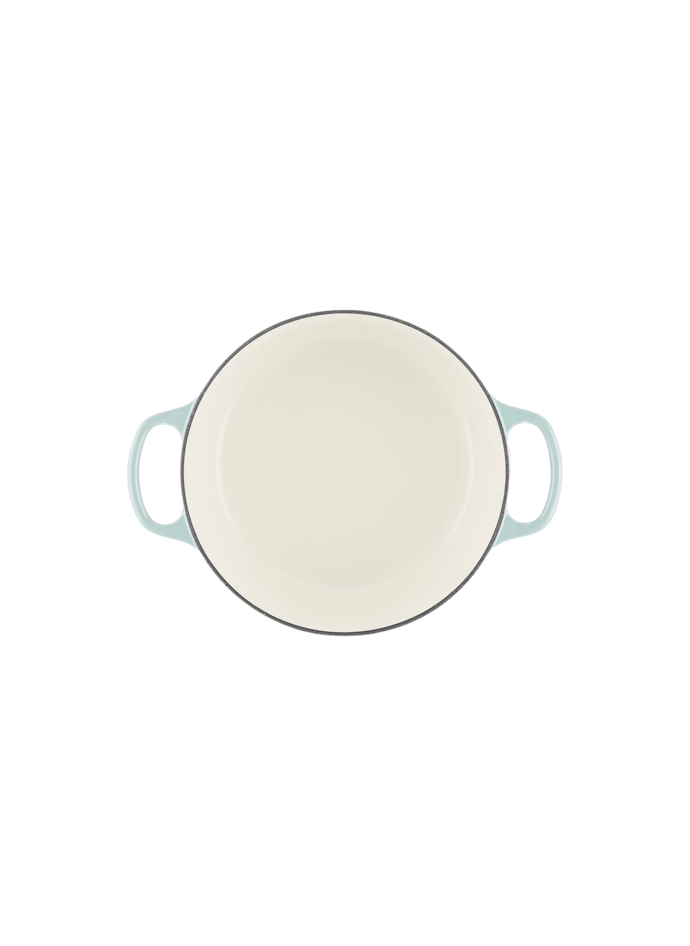 Runde emaillierte Gusseisen-Cocotte LE CREUSET Grau