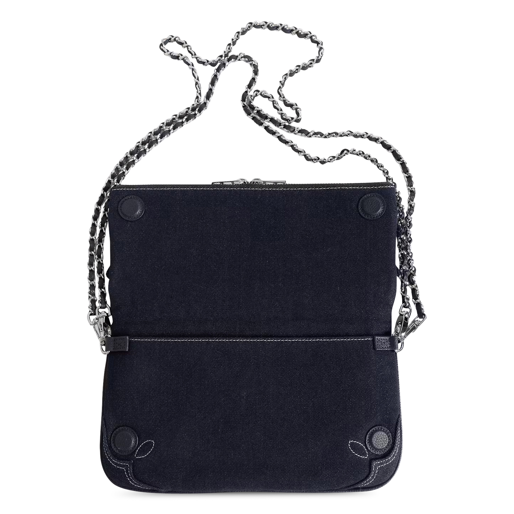 Sac bandoulière en coton mélangé rock ZADIG&VOLTAIRE Bleu