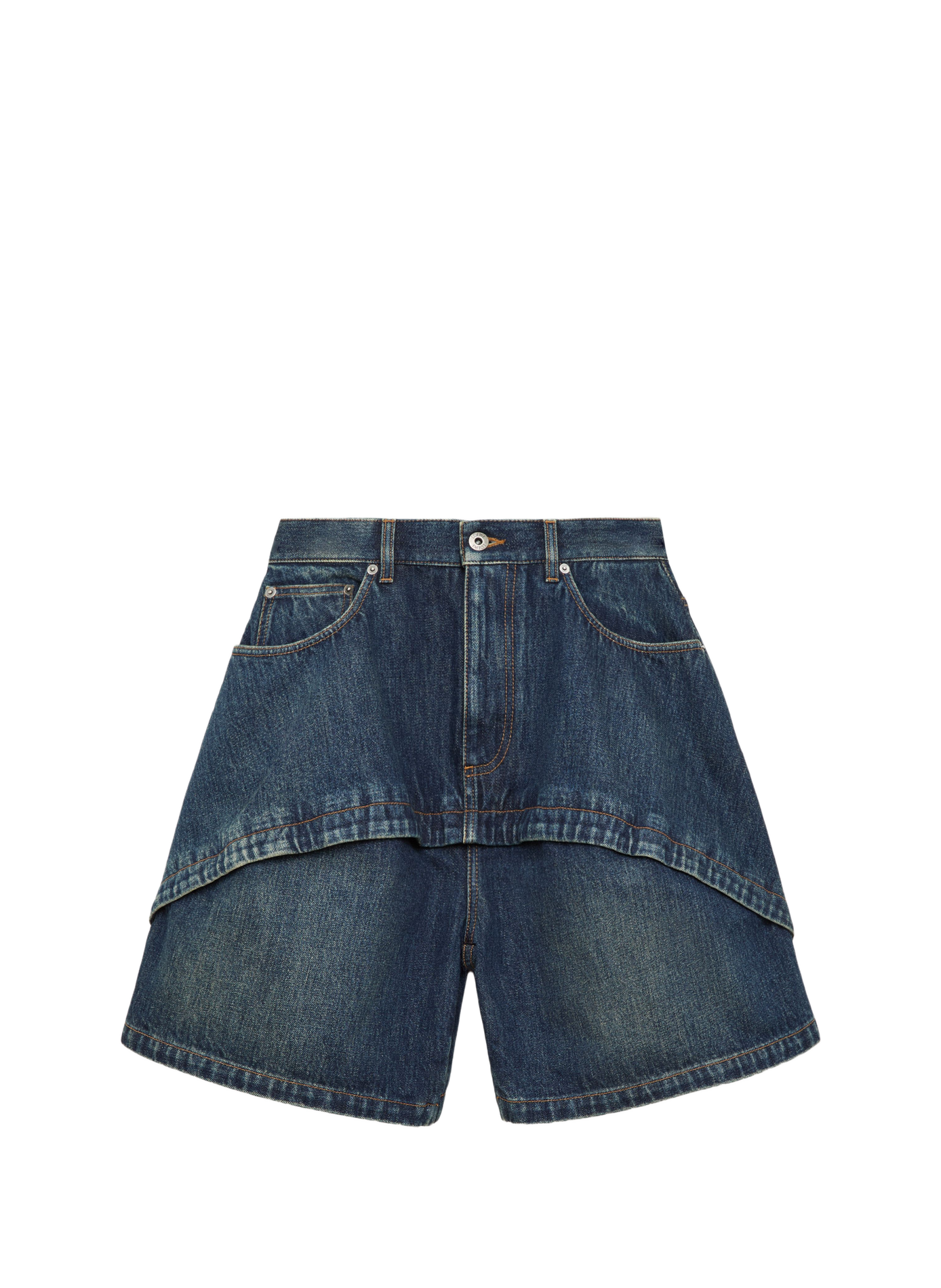 Kurzes asymmetrisches Denim-Top LOEWE Blau