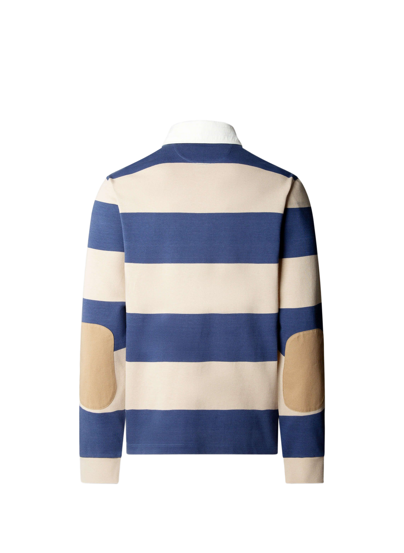 Recht gestreepte polo met lange mouwen van katoen. FACONNABLE Beige
