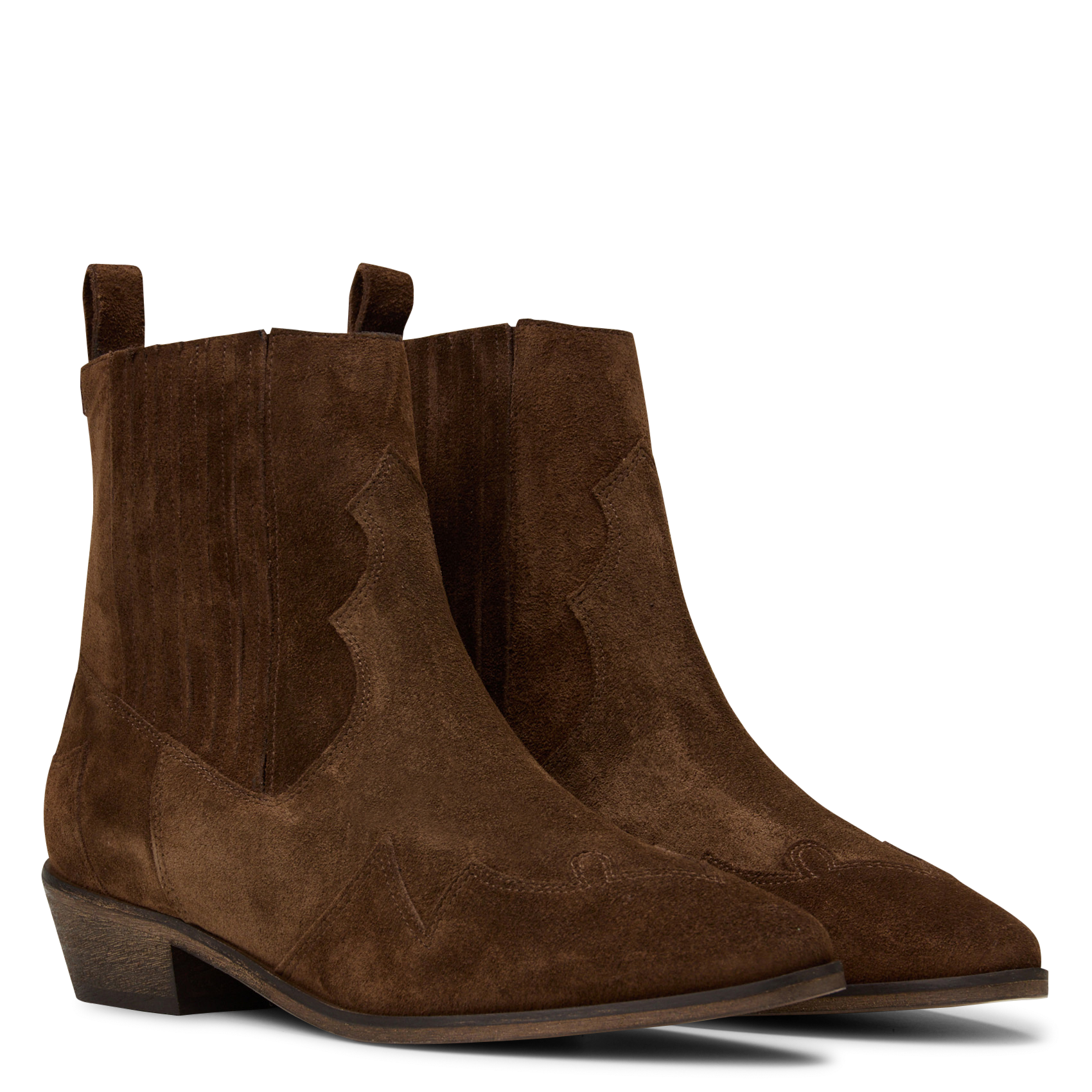 Bottines bout pointu en cuir tya ANTHOLOGY Marron