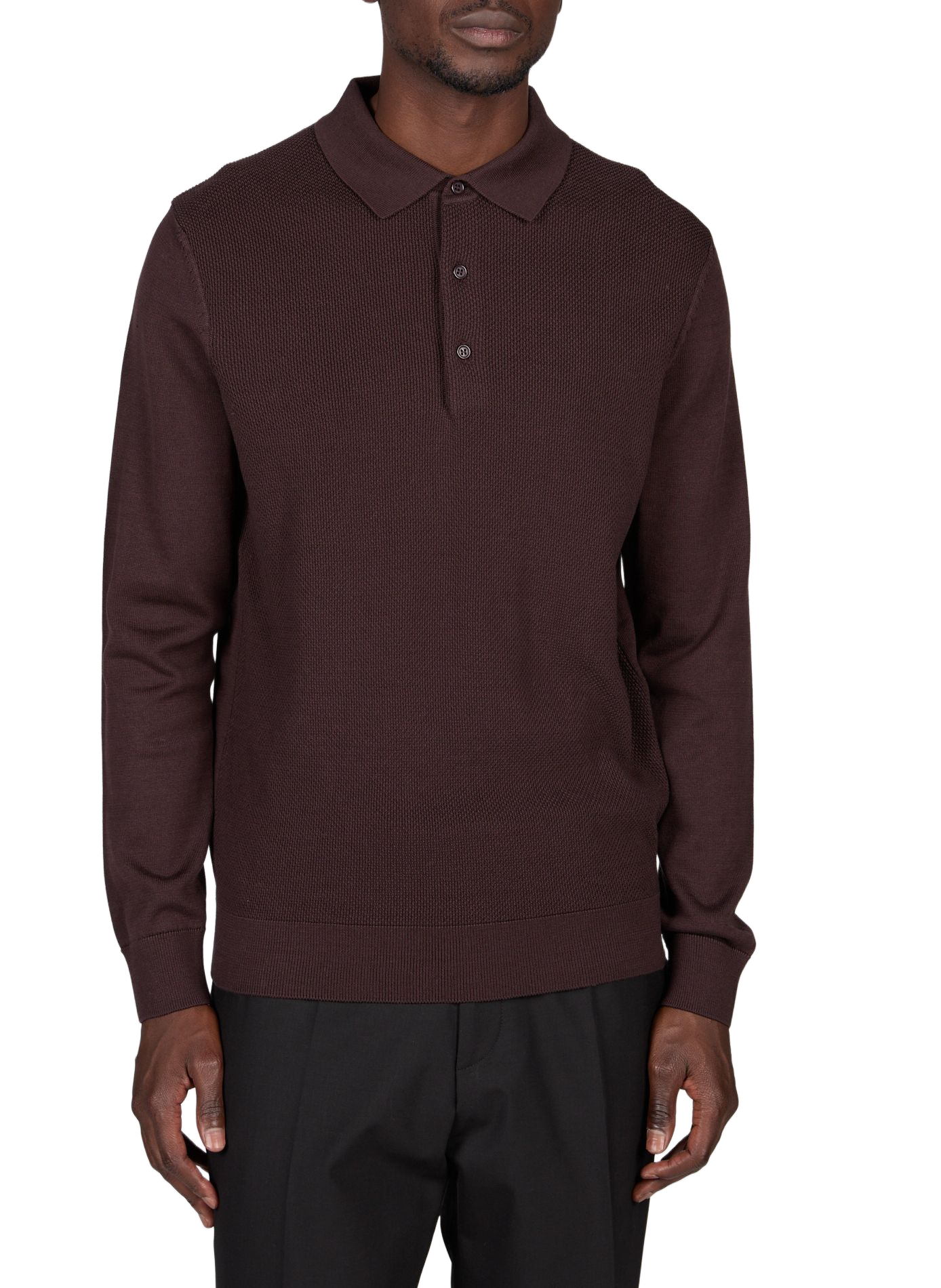 Gerader Baumwoll-Poloshirt STRELLSON Braun