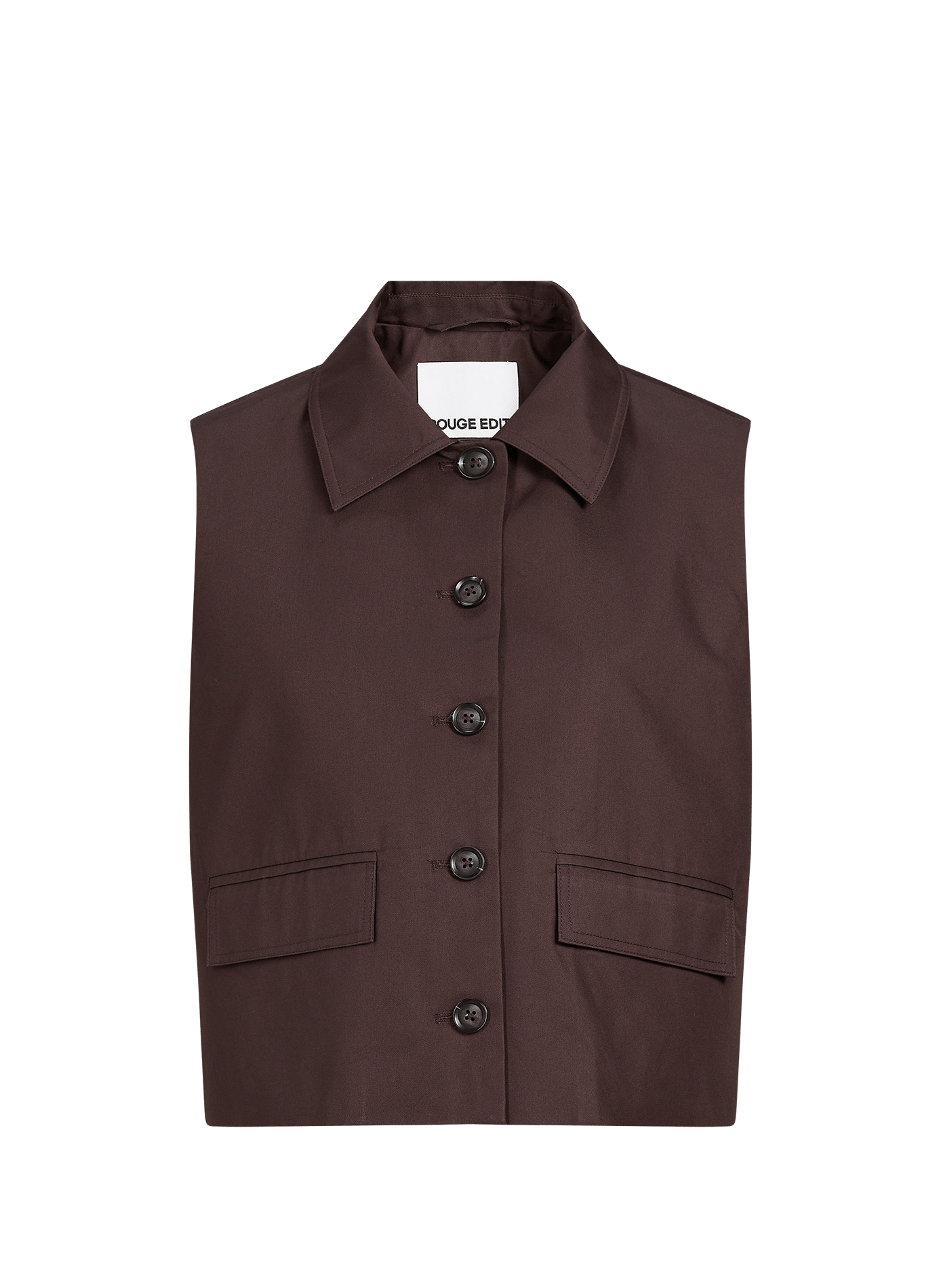Straight Roufransiska jacket in cotton blend ROUGE EDIT Brown