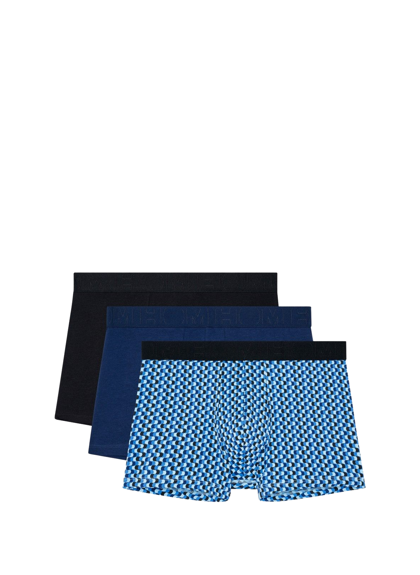 Set of 3 mixed cotton boxers HOM Black
