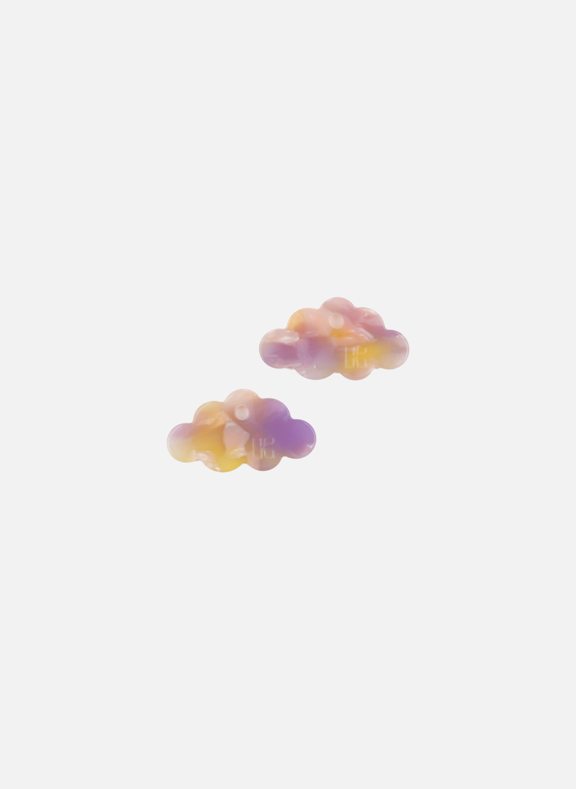 Charms nuage en acétate de cellulose  Rose orangé