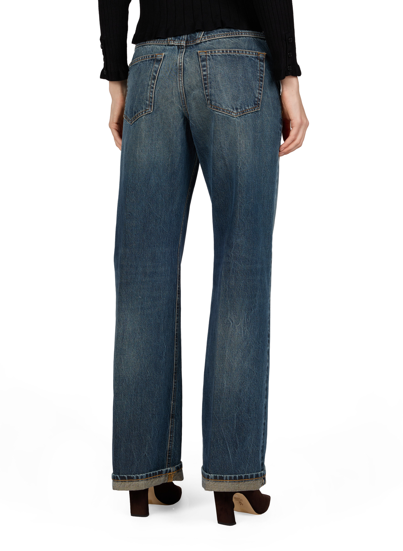 Straight leg wide leg plain jeans CLOSED Blue