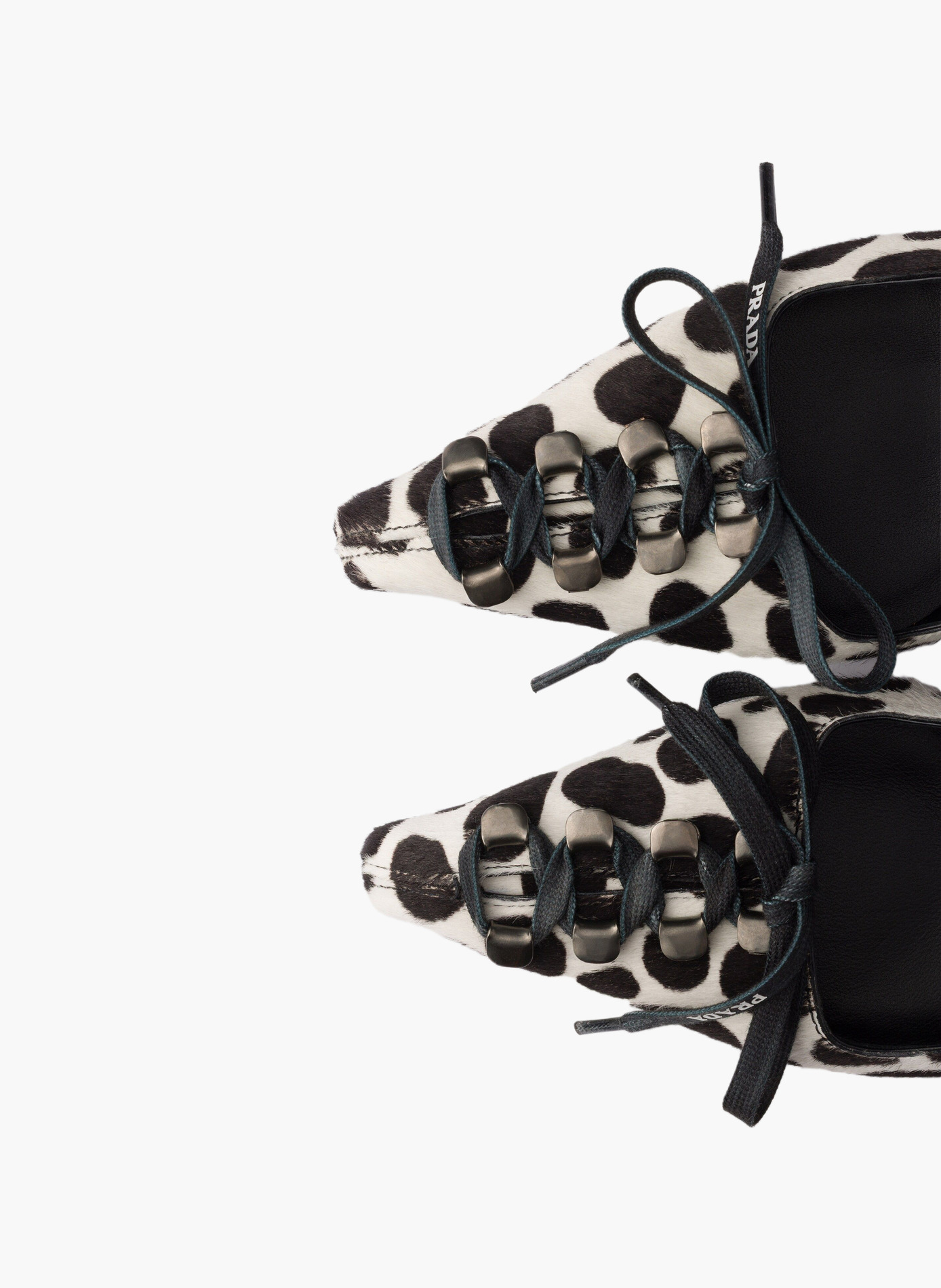Printed leather pumps PRADA Blanc
