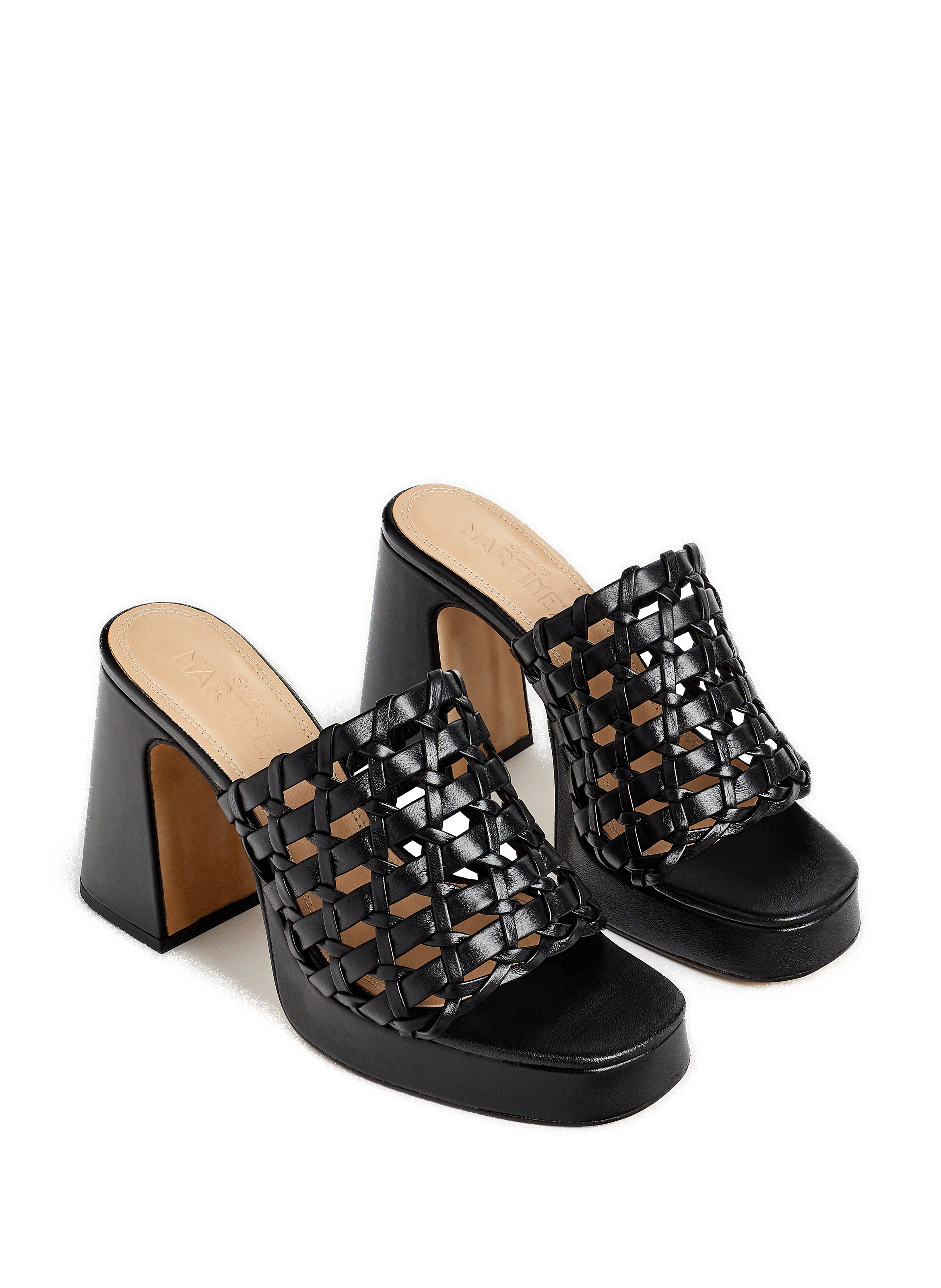 Mules Alba en cuir SOULIERS MARTINEZ Noir