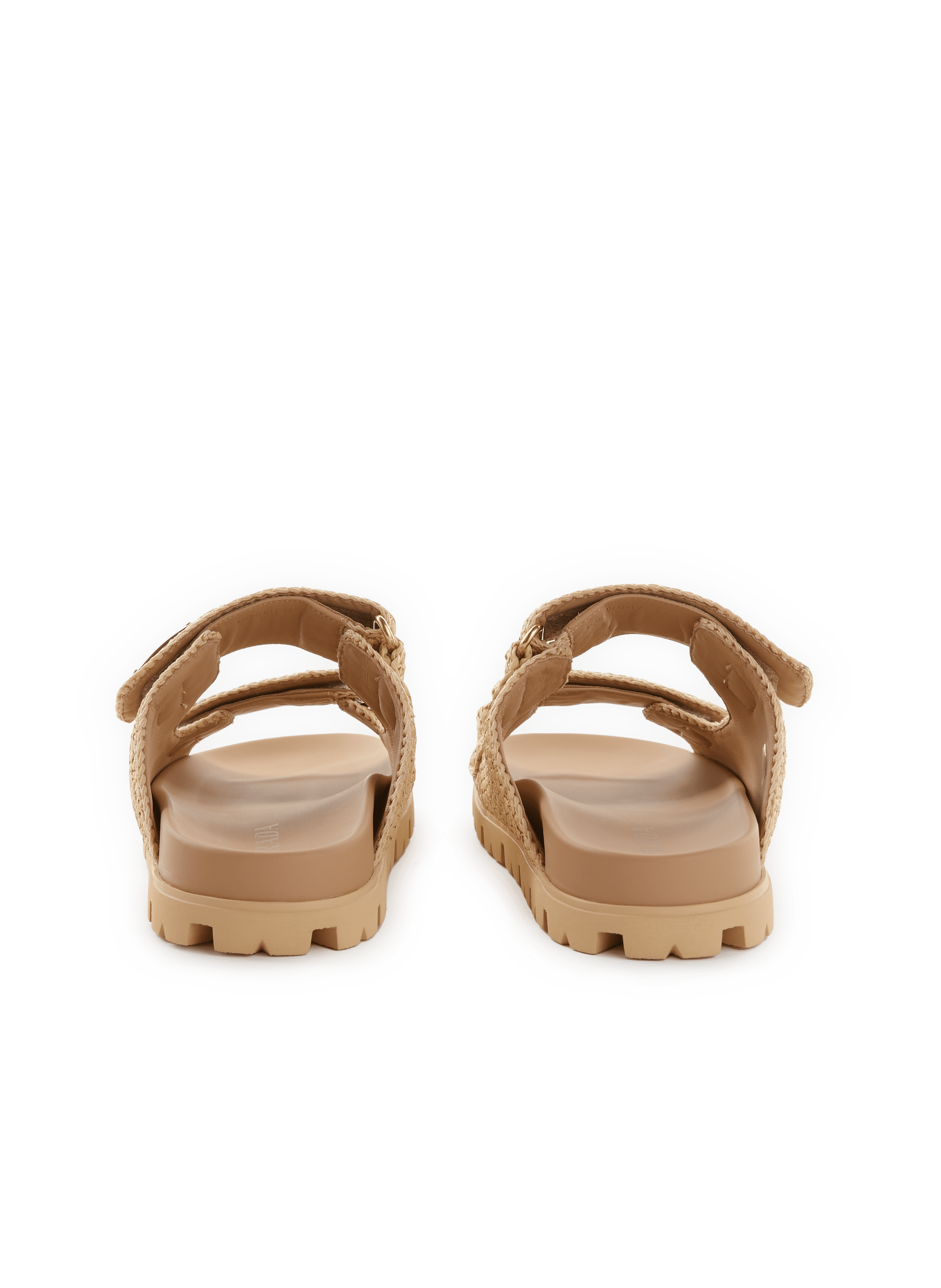 Flat raffia sandals  PRADA Beige