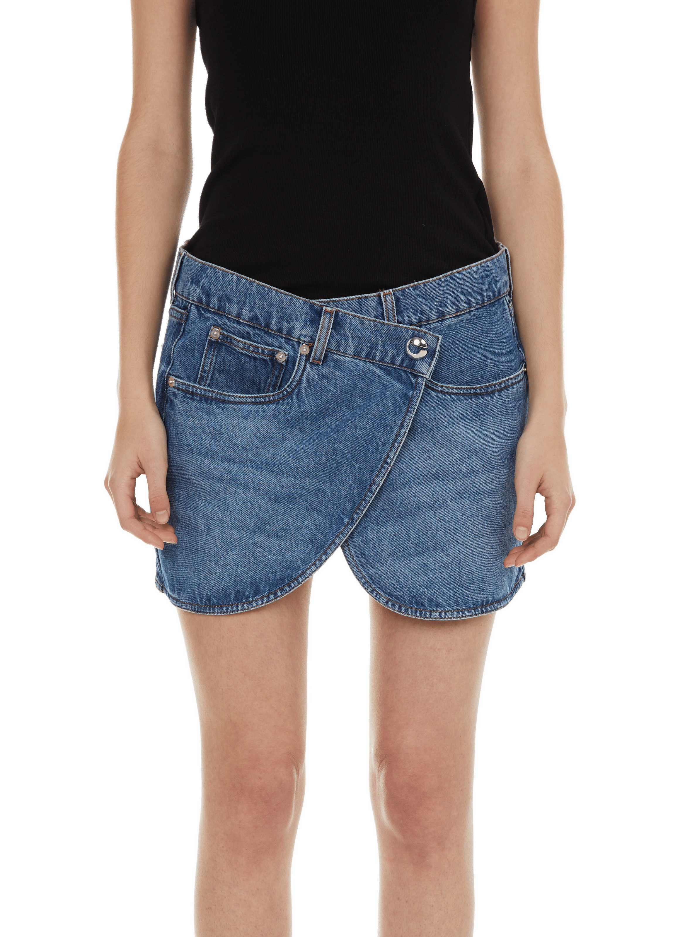 COPERNI Jupe denim asymétrique Bleu