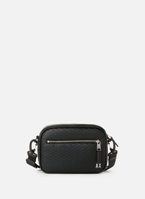 Monogram shoulder bag Black by ARMANI EXCHANGE ARMANI EXCHANGE Monogram shoulder bag Black