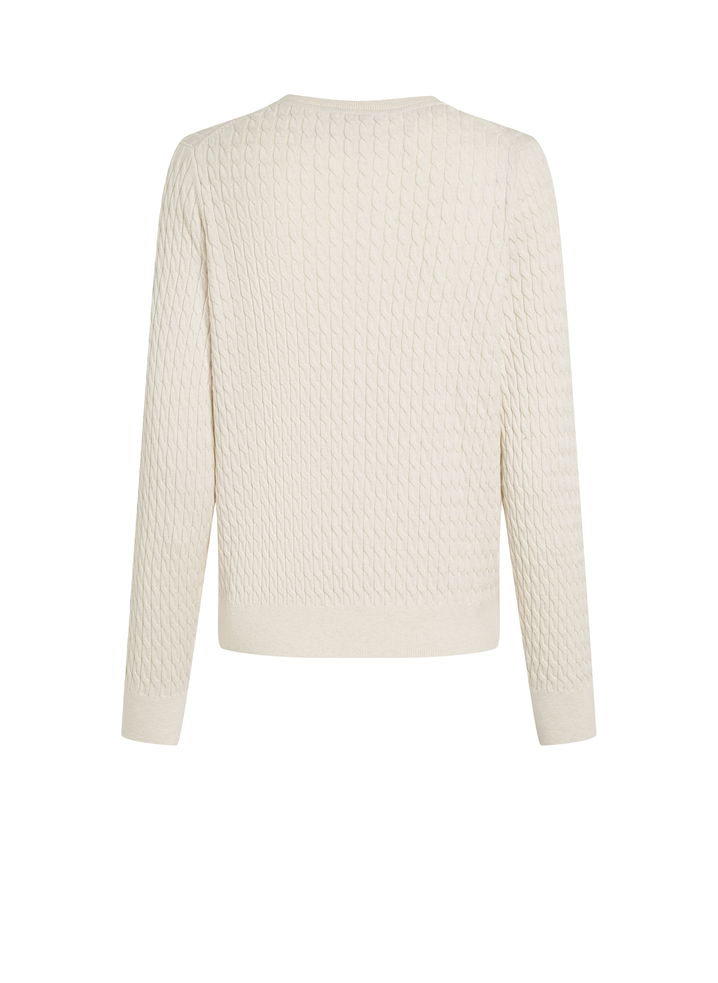 Pull col V en coton TOMMY HILFIGER Beige