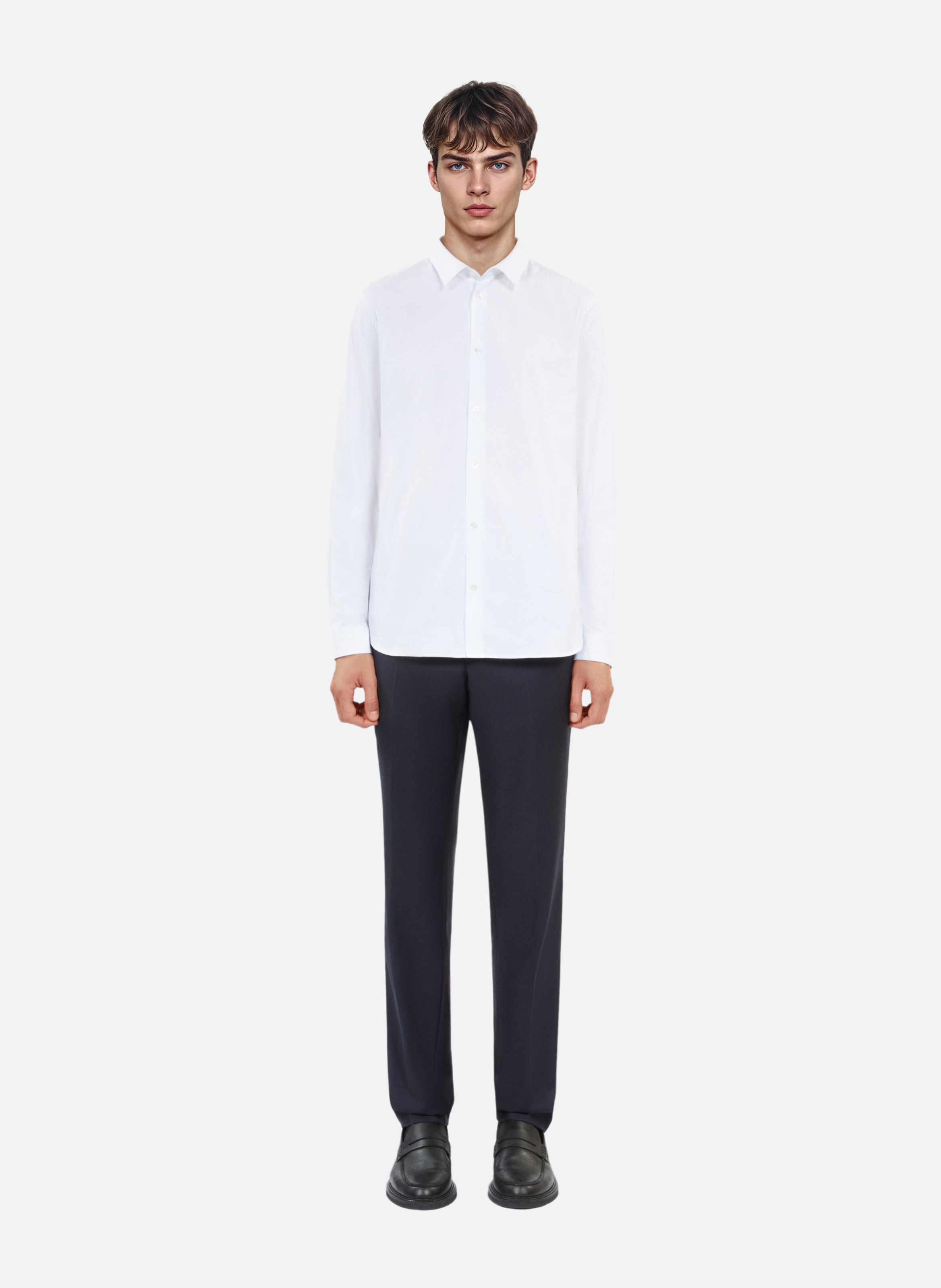 Chemise formelle slim en popeline THE KOOPLES Blanc